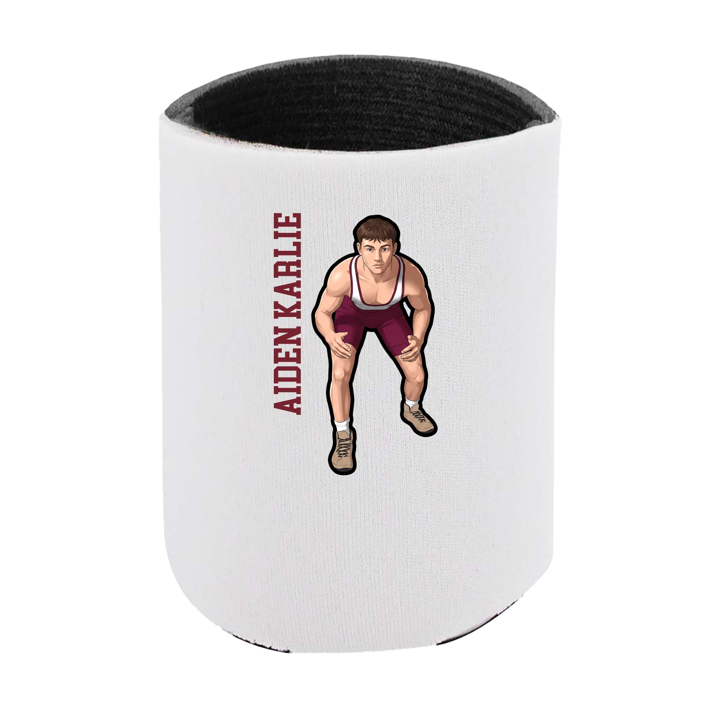 Can Holder — Name Vertical in White