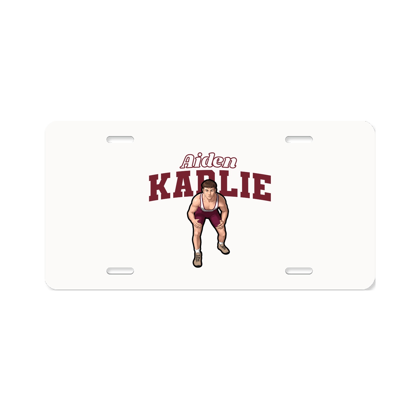 License Plate — Name Arch in Classic