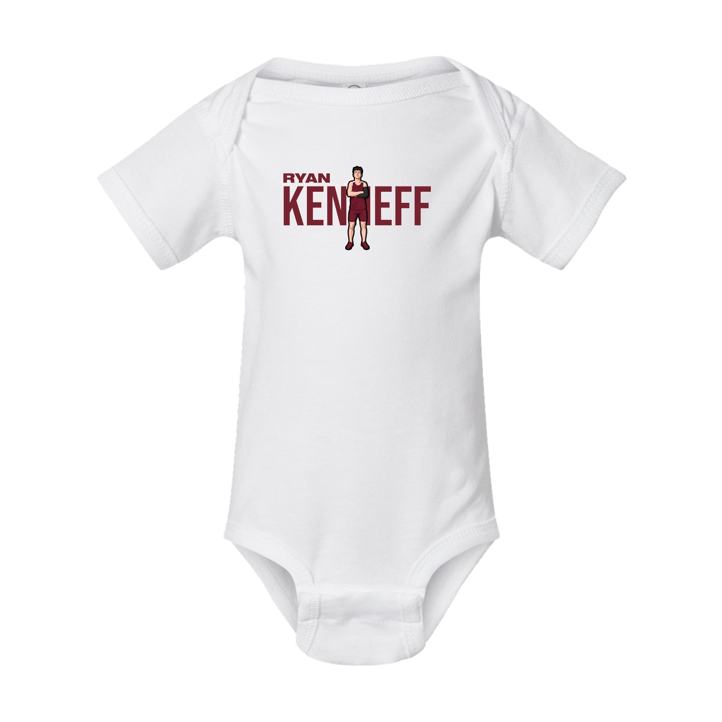 Baby Onesie — Player Name in White