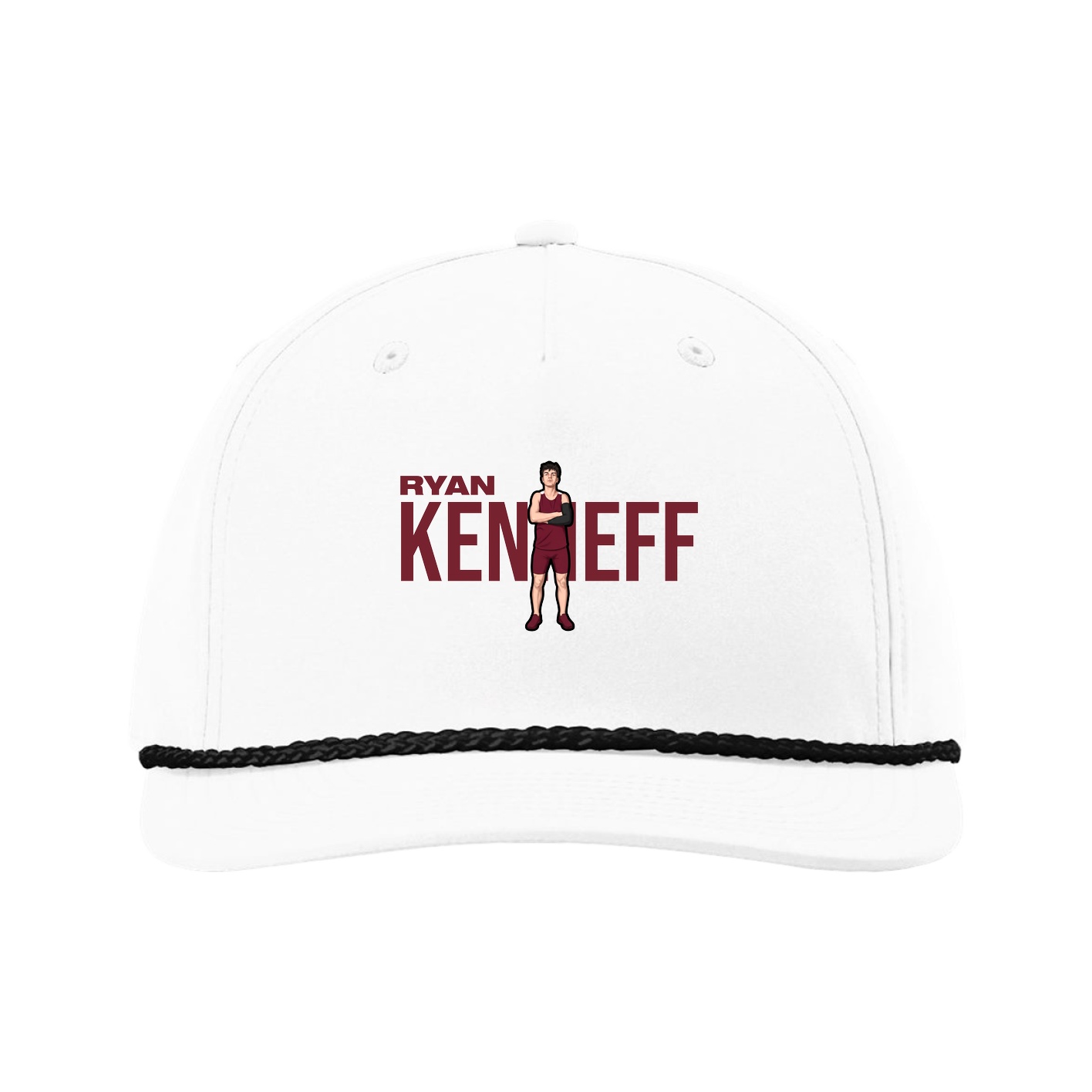 Five-Panel Classic Rope Cap — Player Name in White