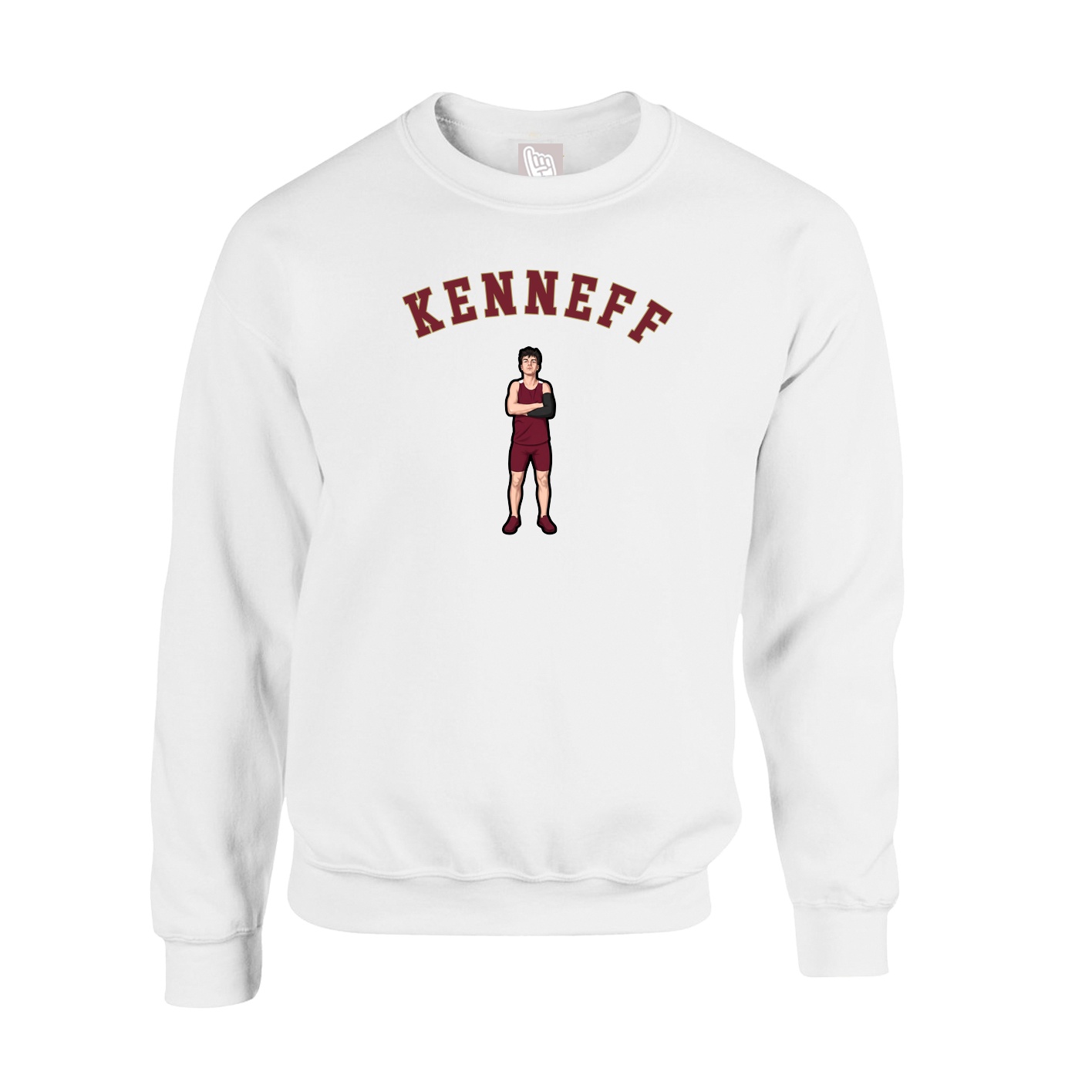 Fleece Crew — Shirsey Arch in White