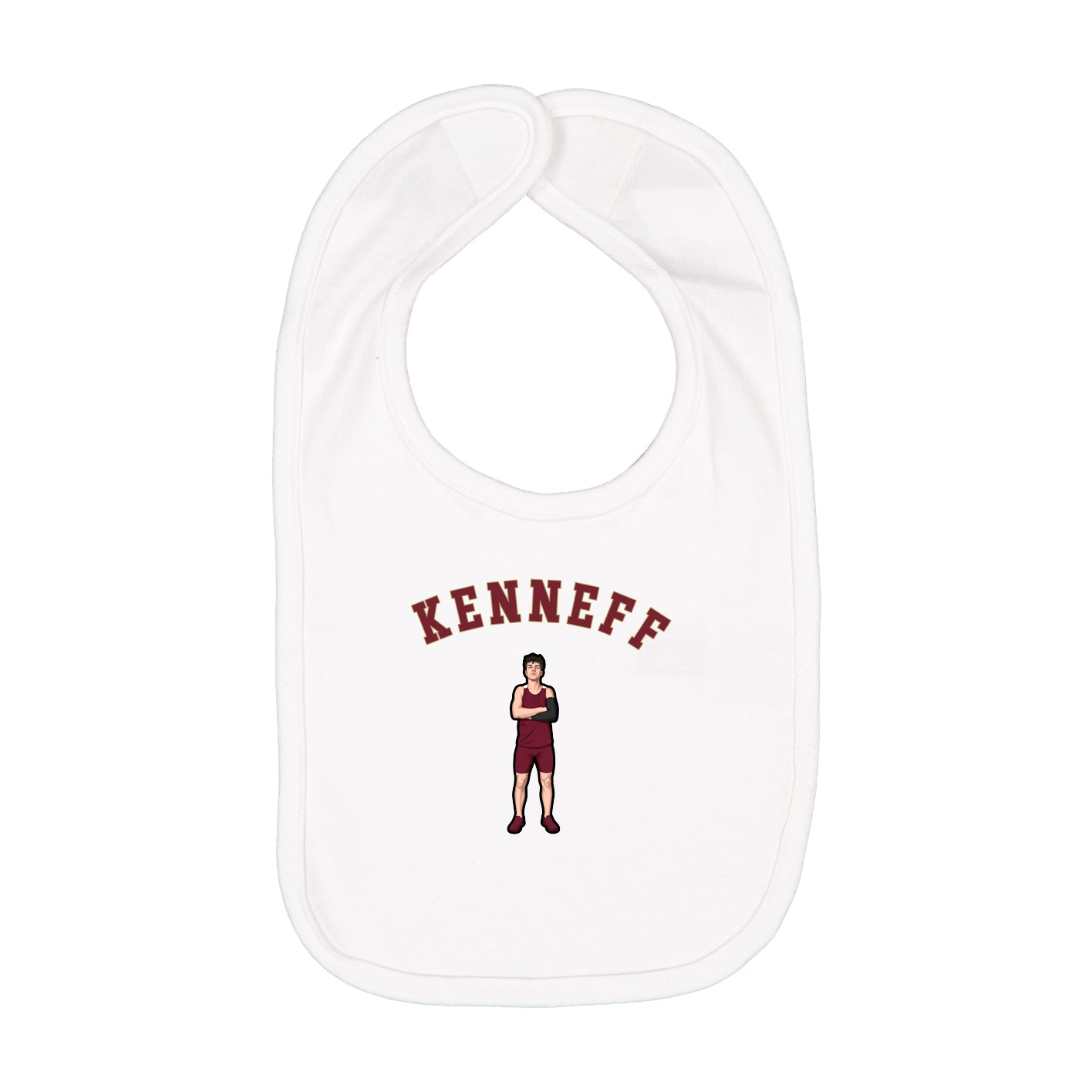 Infant Bib — Shirsey Arch in White
