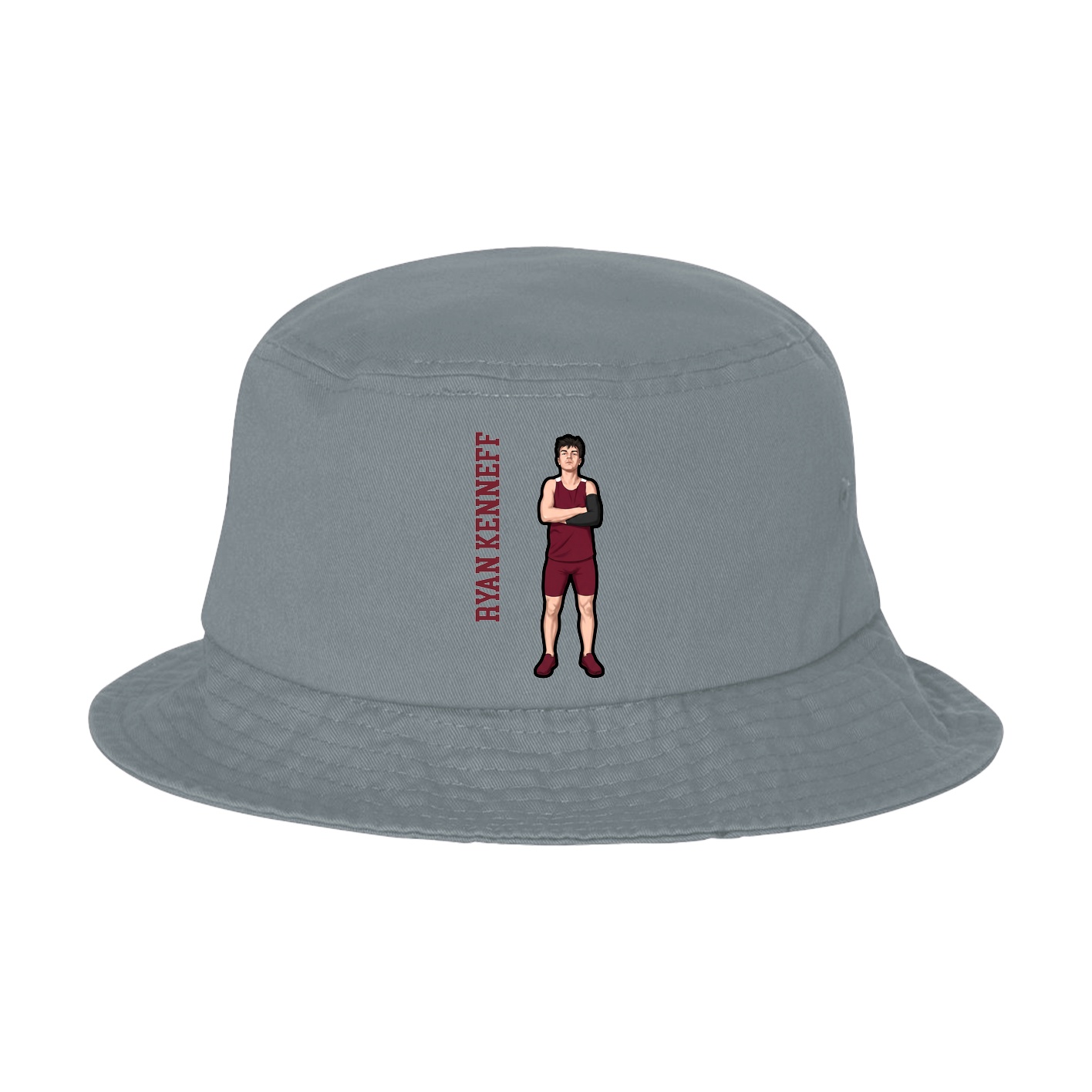 Bucket Cap — Name Vertical in Grey