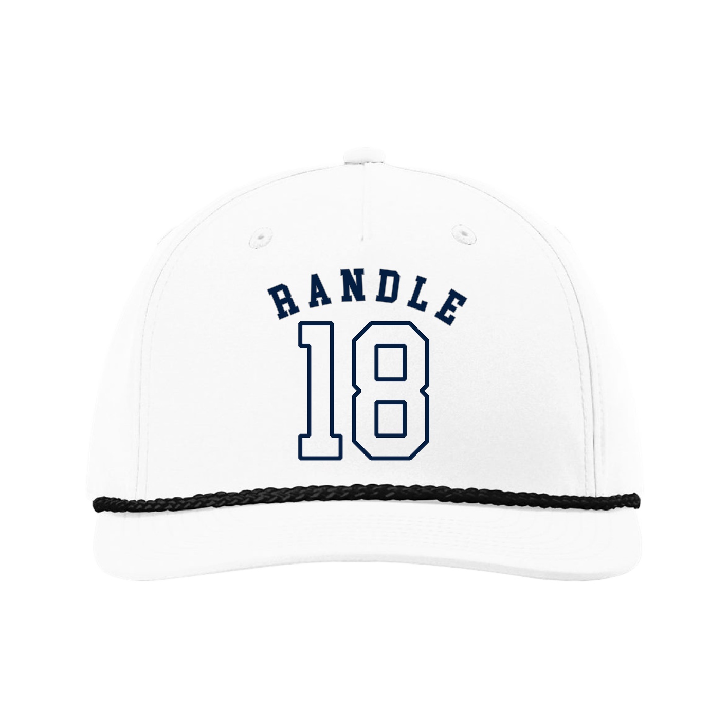 Five-Panel Classic Rope Cap — Shirsey Arch in White