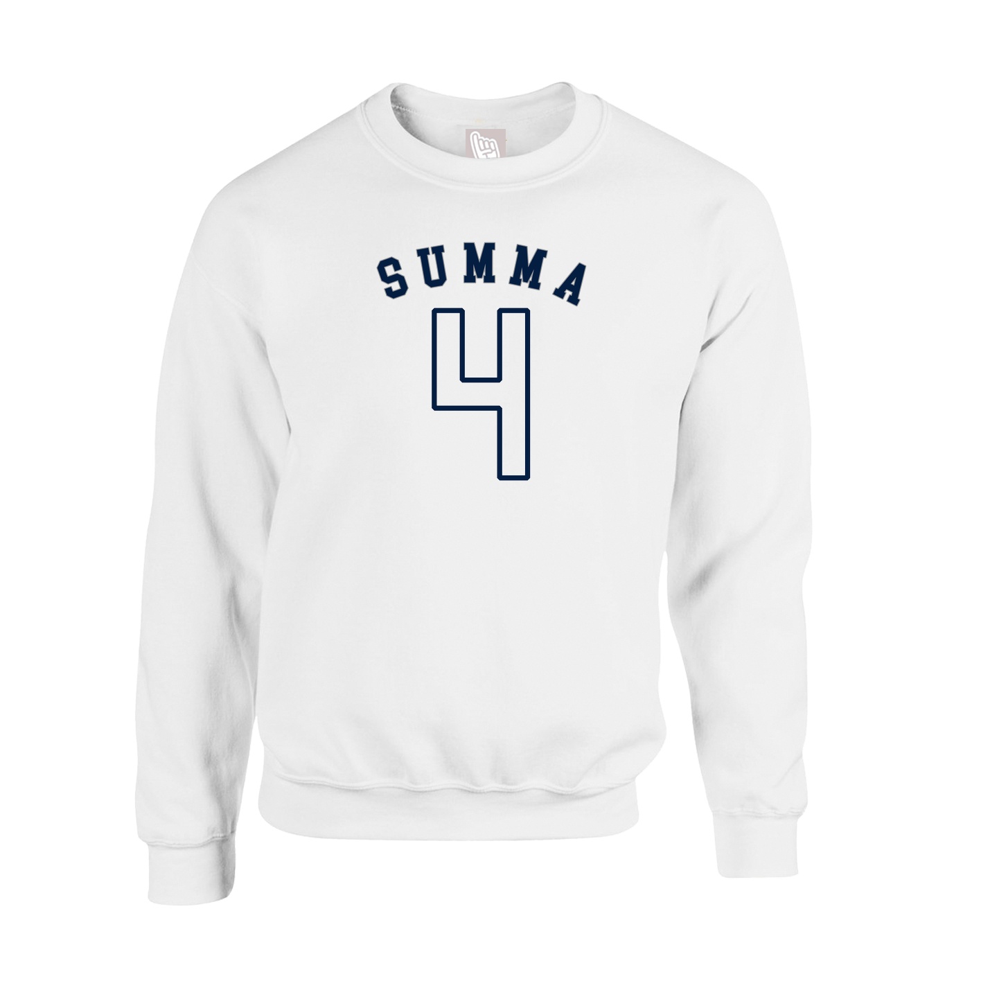 Fleece Crew — Shirsey Arch in White