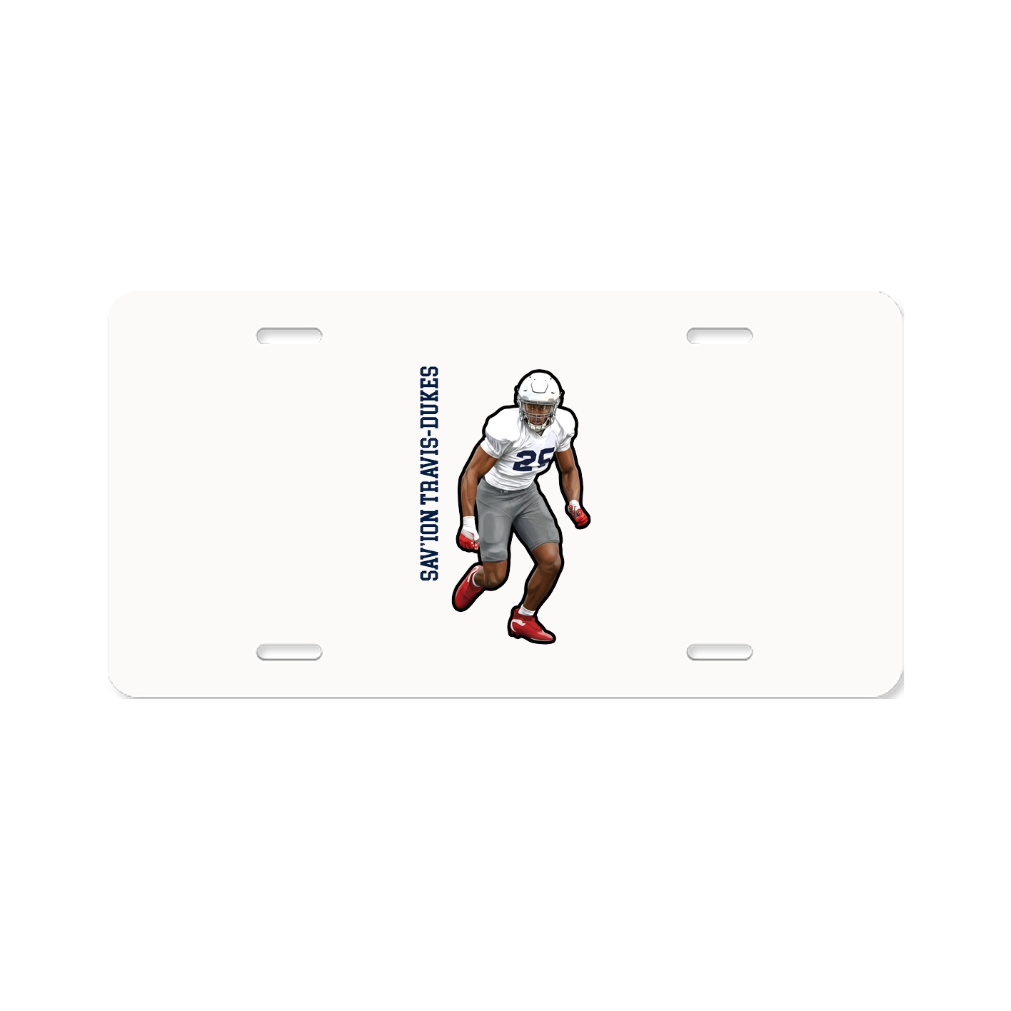 License Plate — Name Vertical in Classic