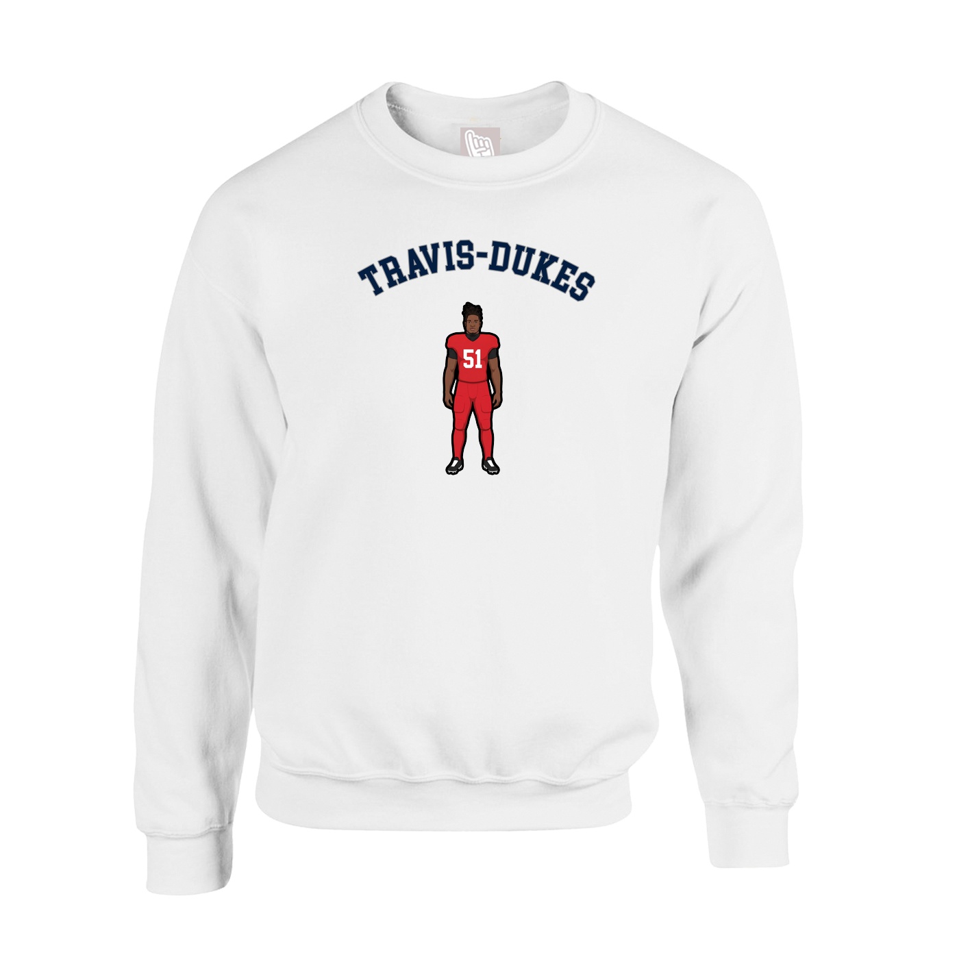 Fleece Crew — Shirsey Arch in White