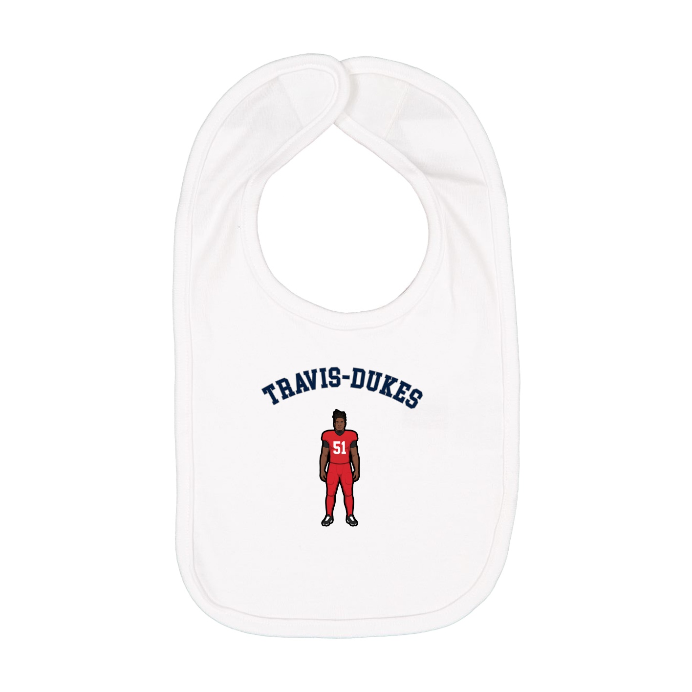 Infant Bib — Shirsey Arch in White