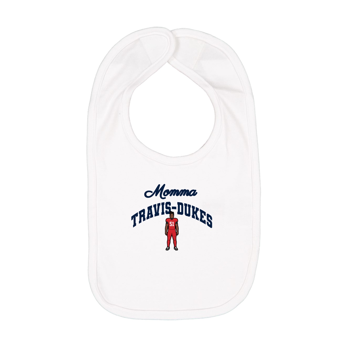 Infant Bib — Mothers Day Arch in White
