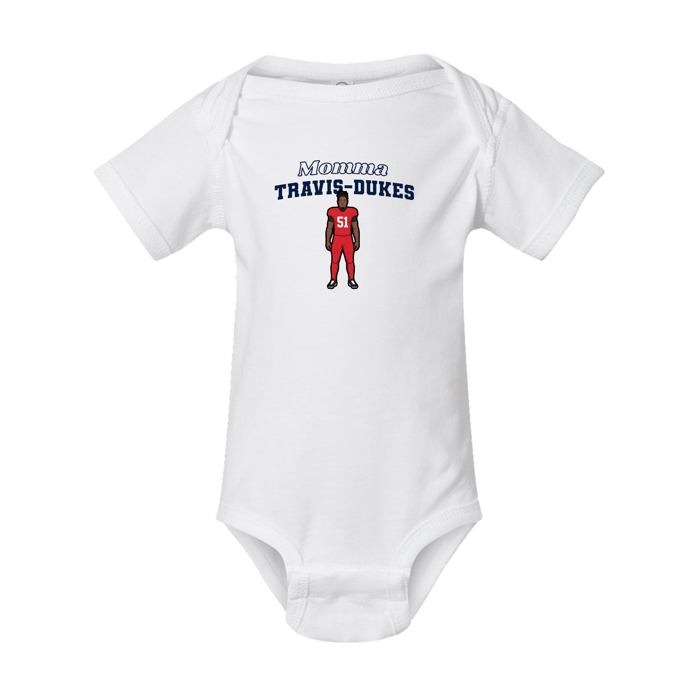 Baby Onesie — Mothers Day Block in White