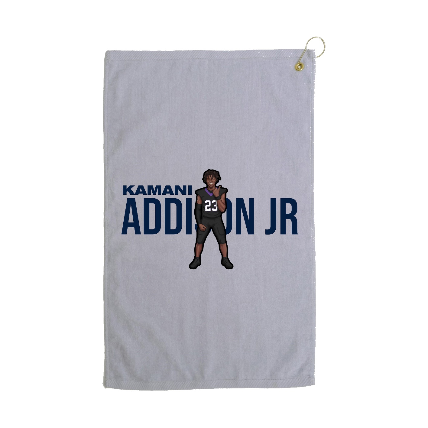 Golf Towel — Player Name in Grey