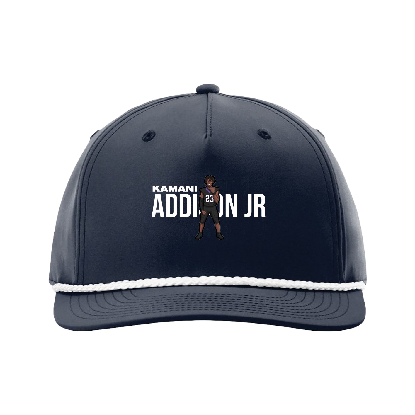 Five-Panel Classic Rope Cap — Player Name in Navy