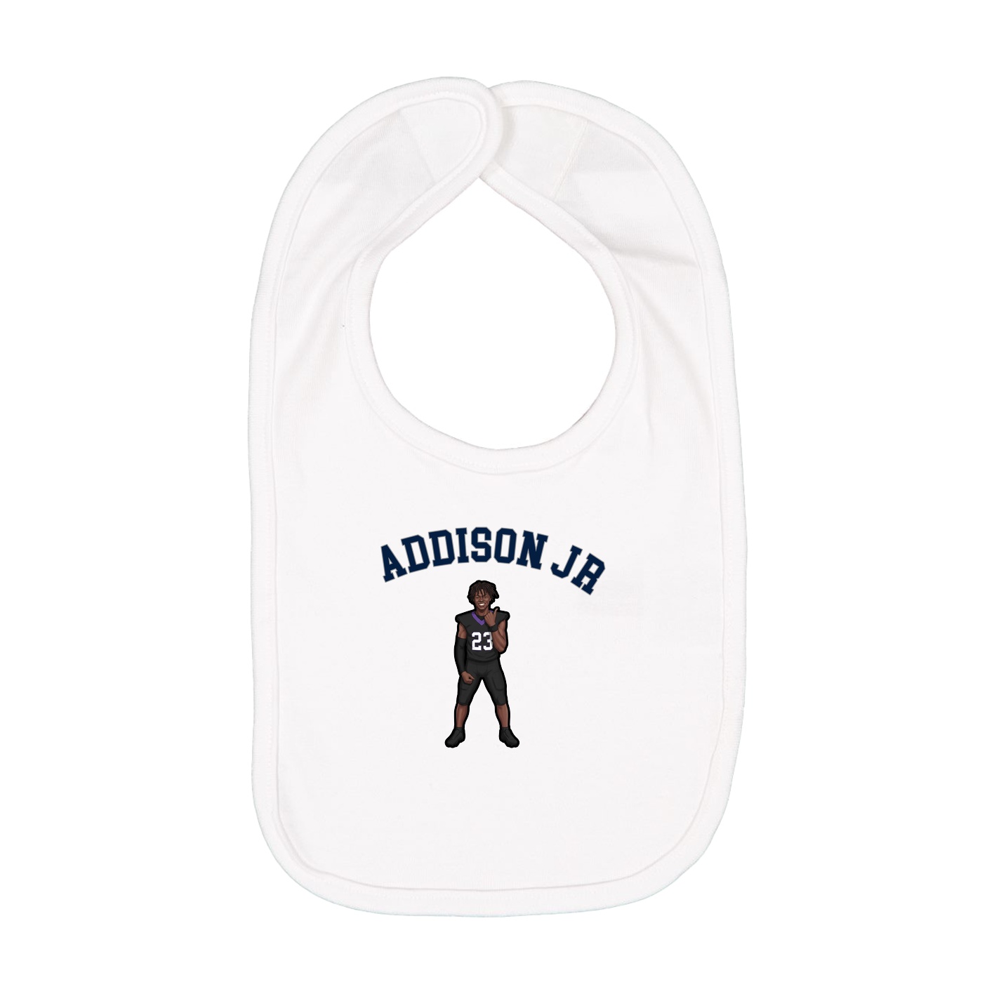 Infant Bib — Shirsey Arch in White