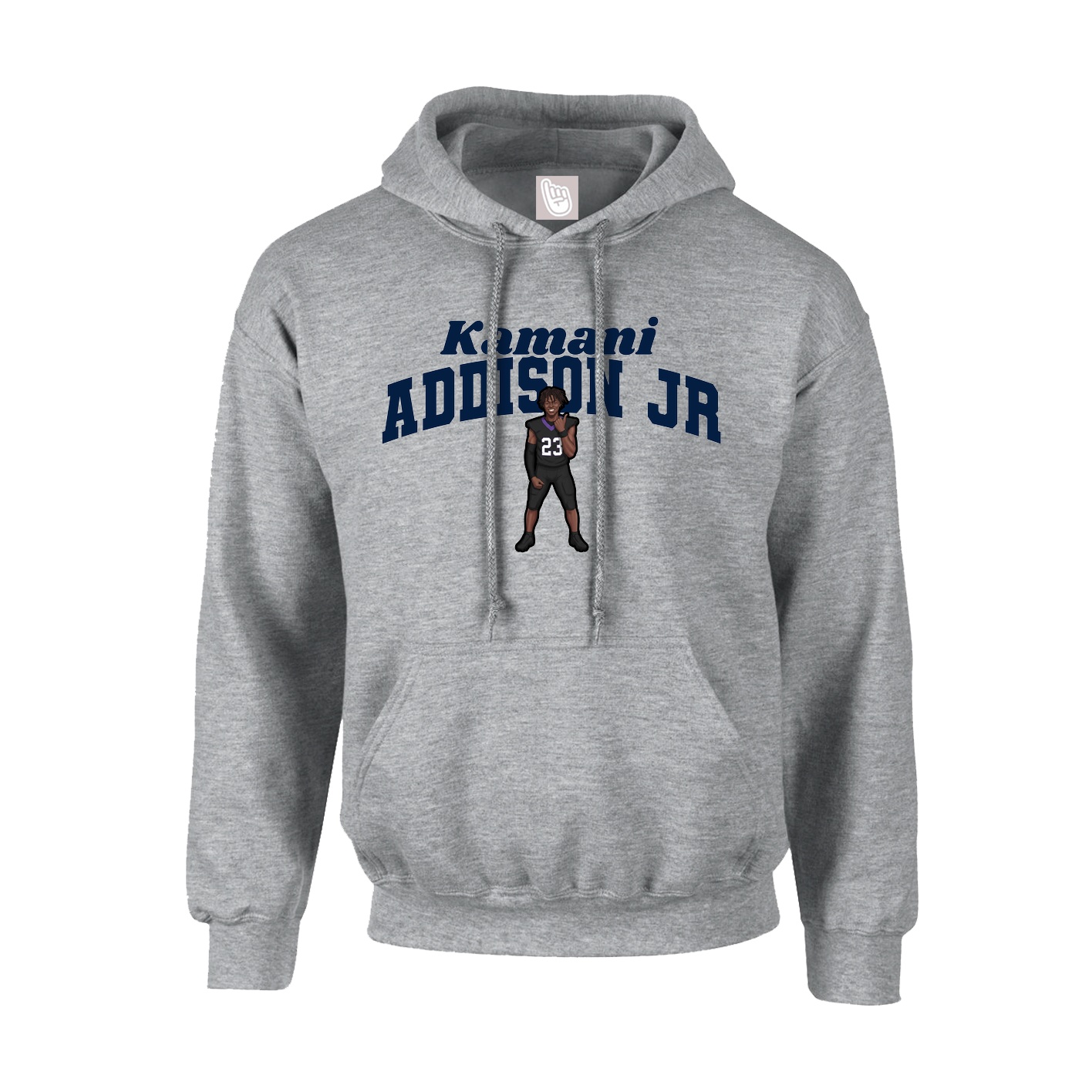 Youth Hoodie — Signature Arch in Grey