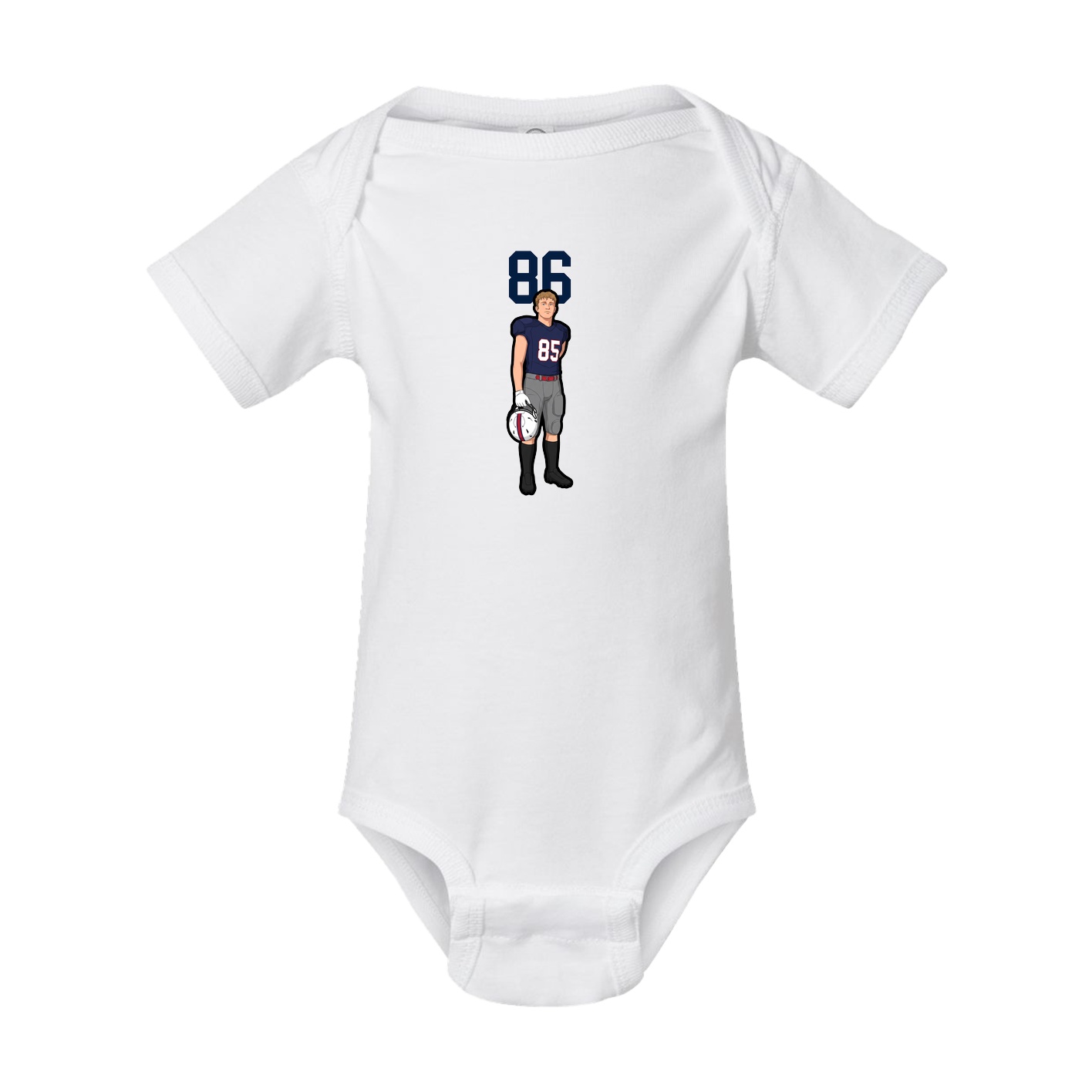 Baby Onesie — Number Top in White
