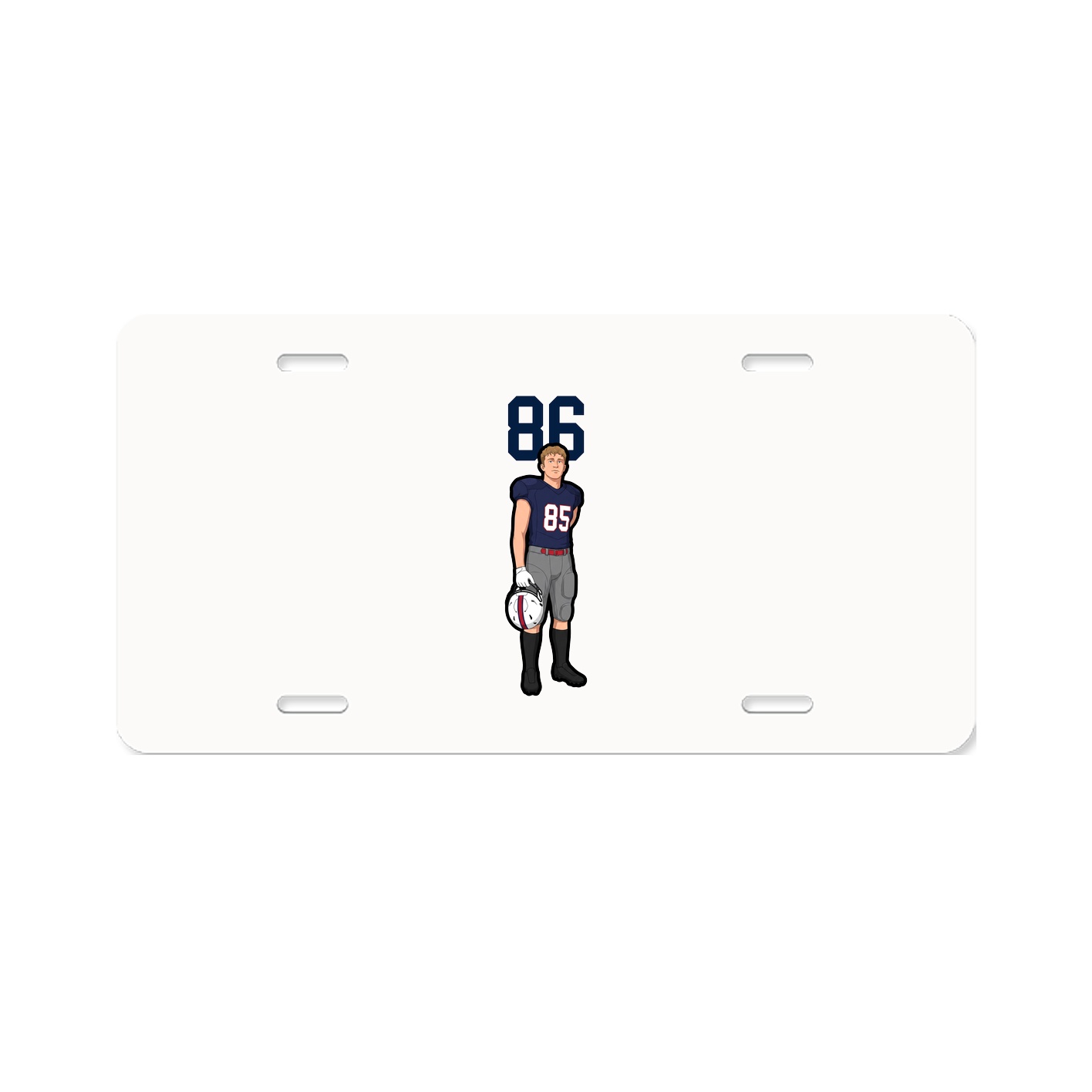 License Plate — Number Top in Classic