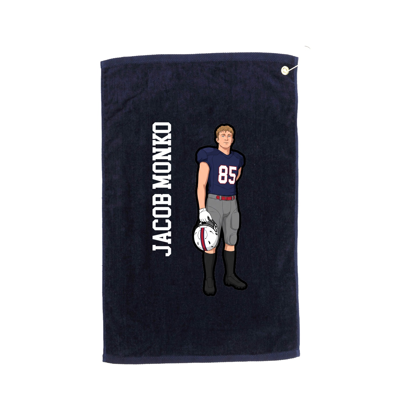 Golf Towel — Name Vertical in Navy