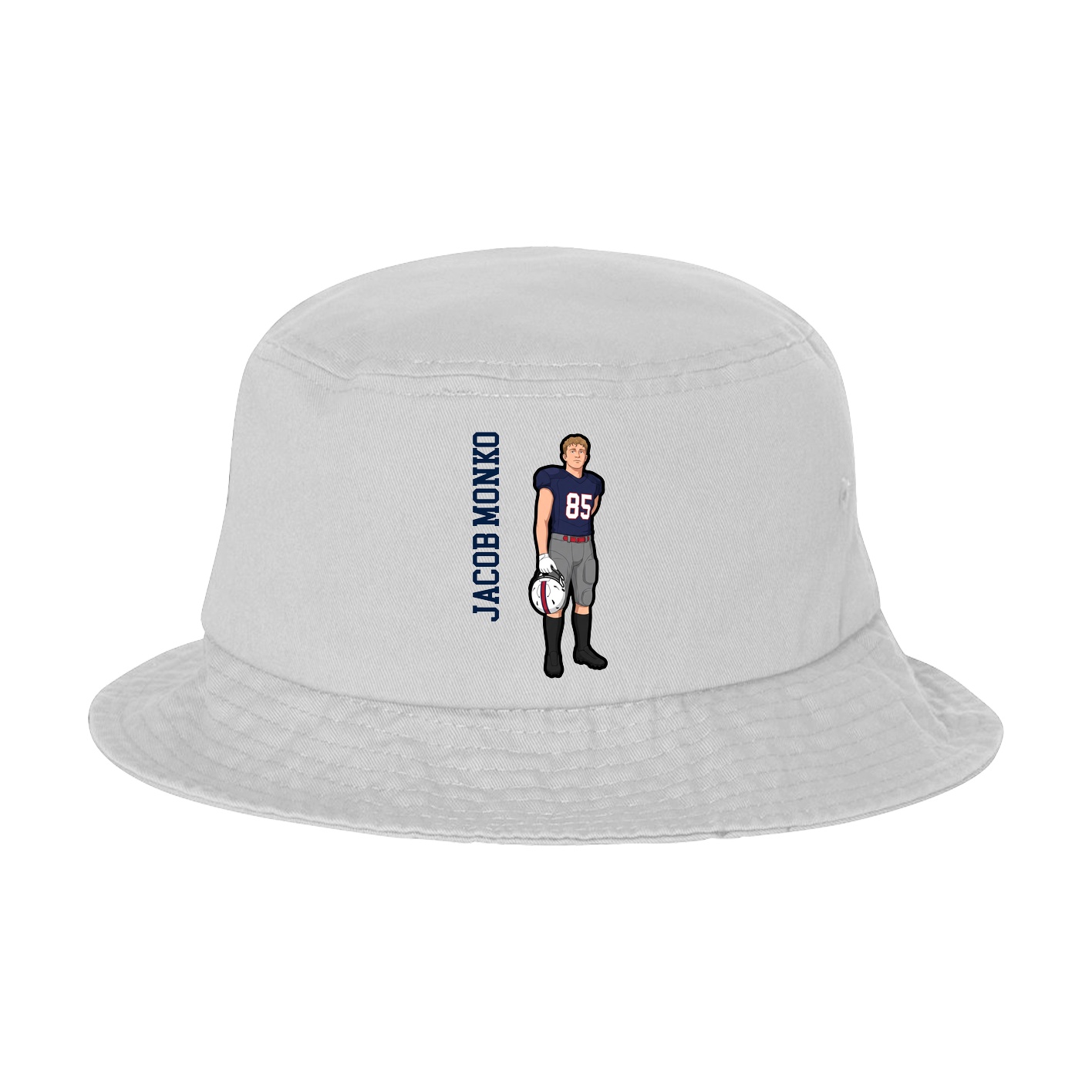 Bucket Cap — Name Vertical in White