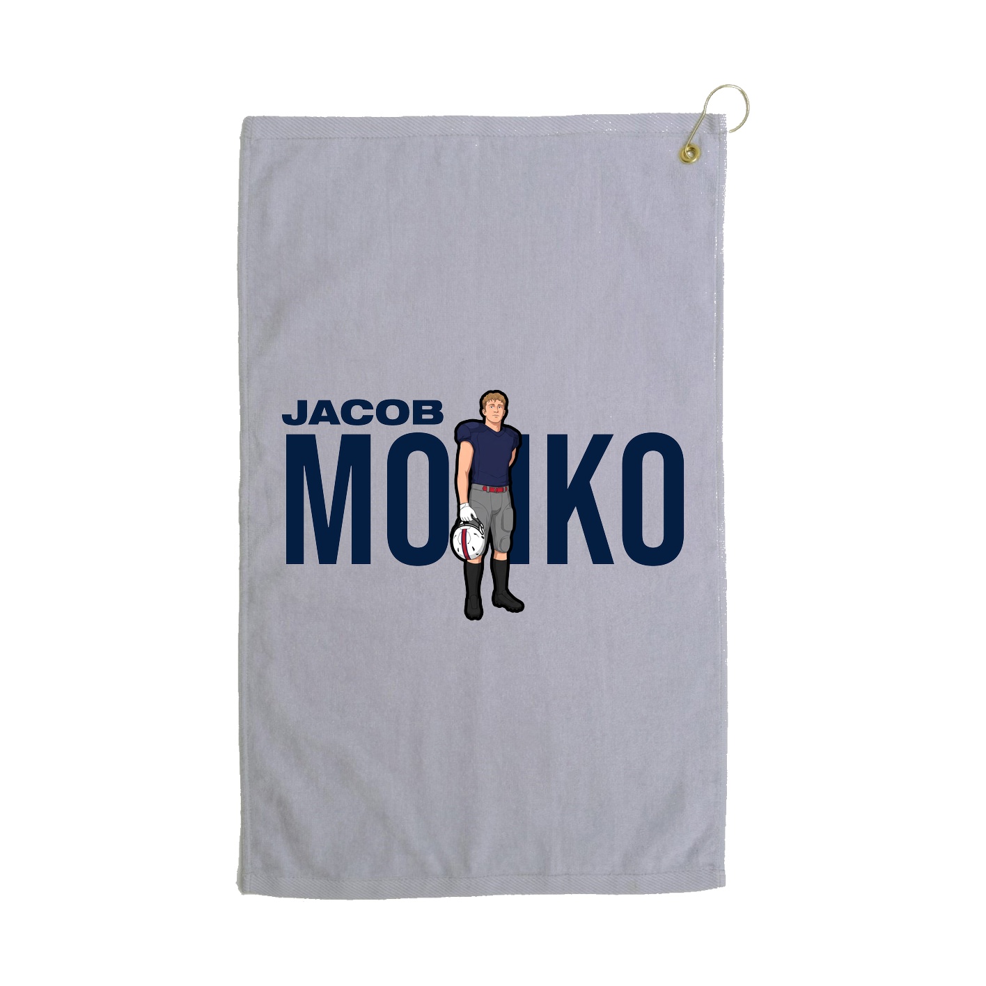 Golf Towel — Player Name in Grey