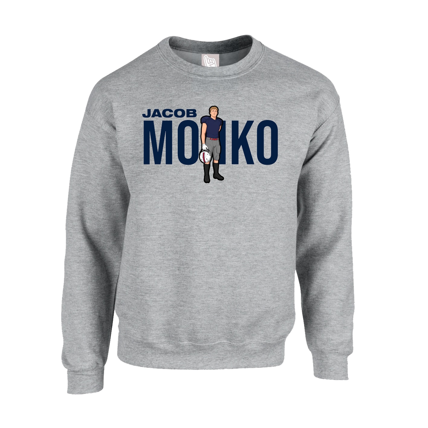 Fleece Crew — Player Name in Grey