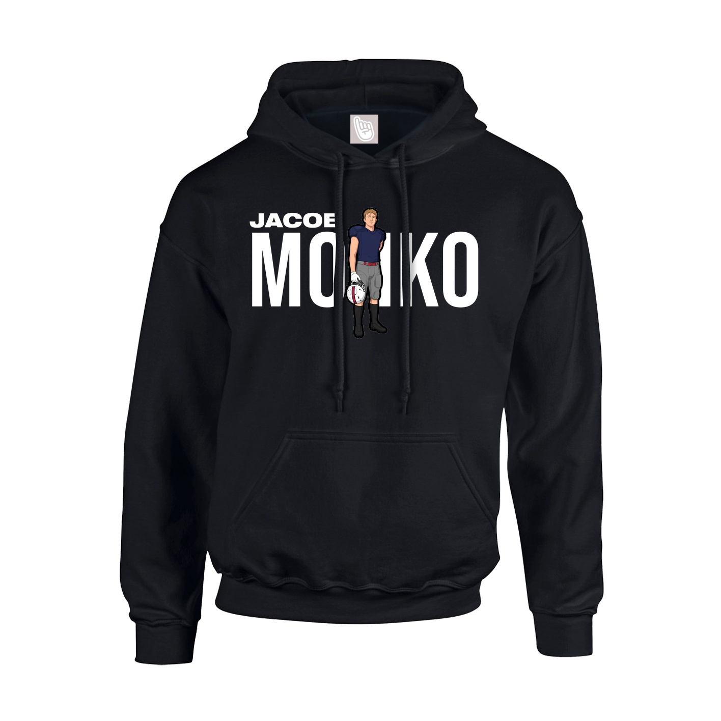 Youth Hoodie — Player Name in Black