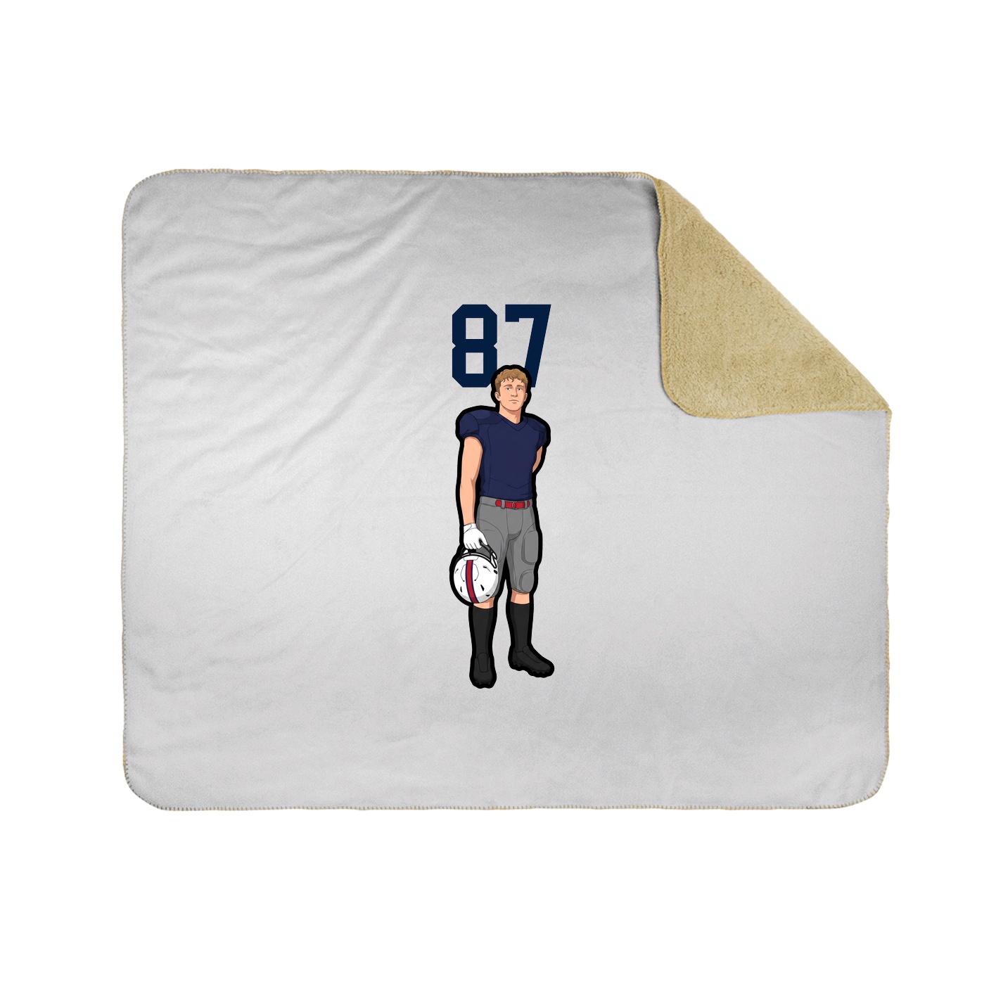 Throw Blanket — Number Top in White