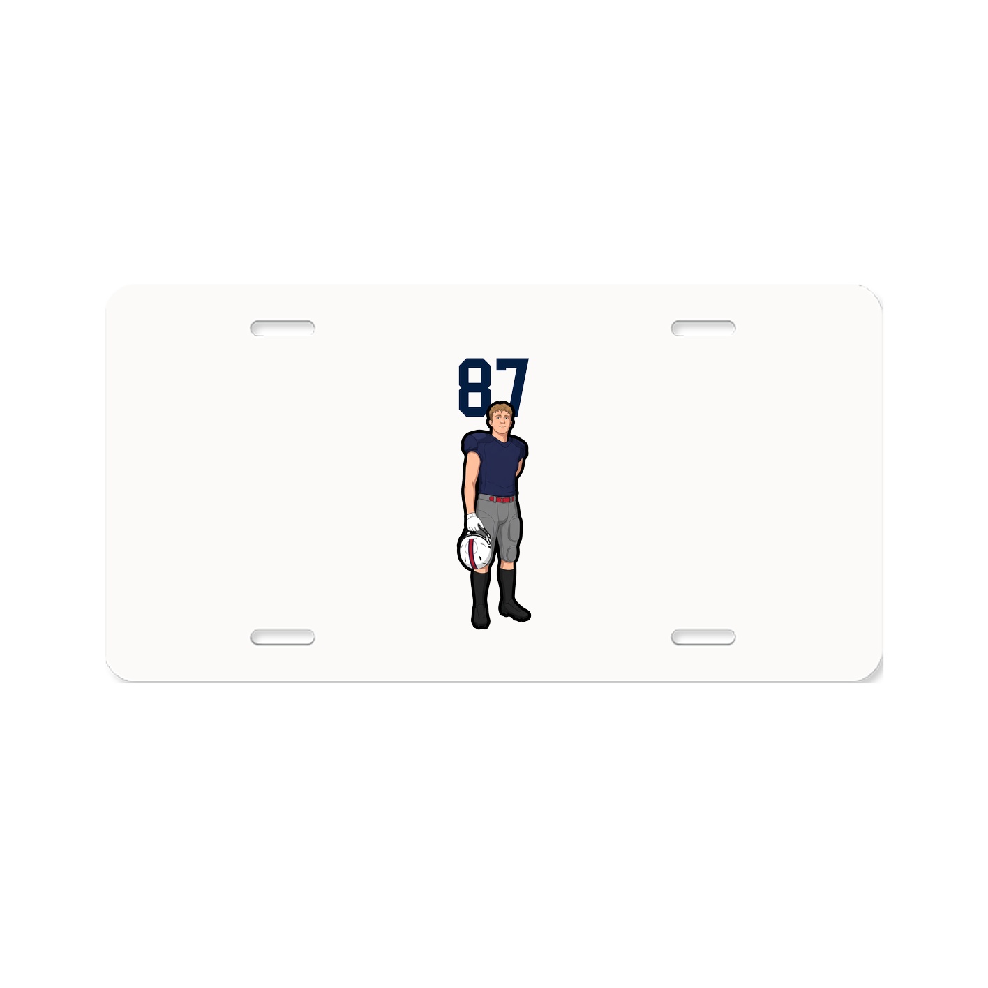 License Plate — Number Top in Classic