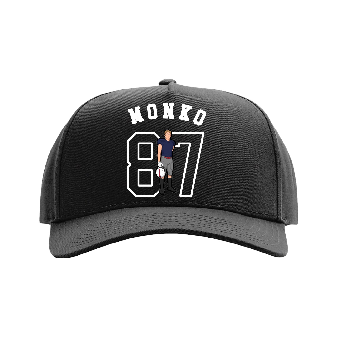 Full Fabric Five-Panel Champ Cap — Shirsey Arch in Black