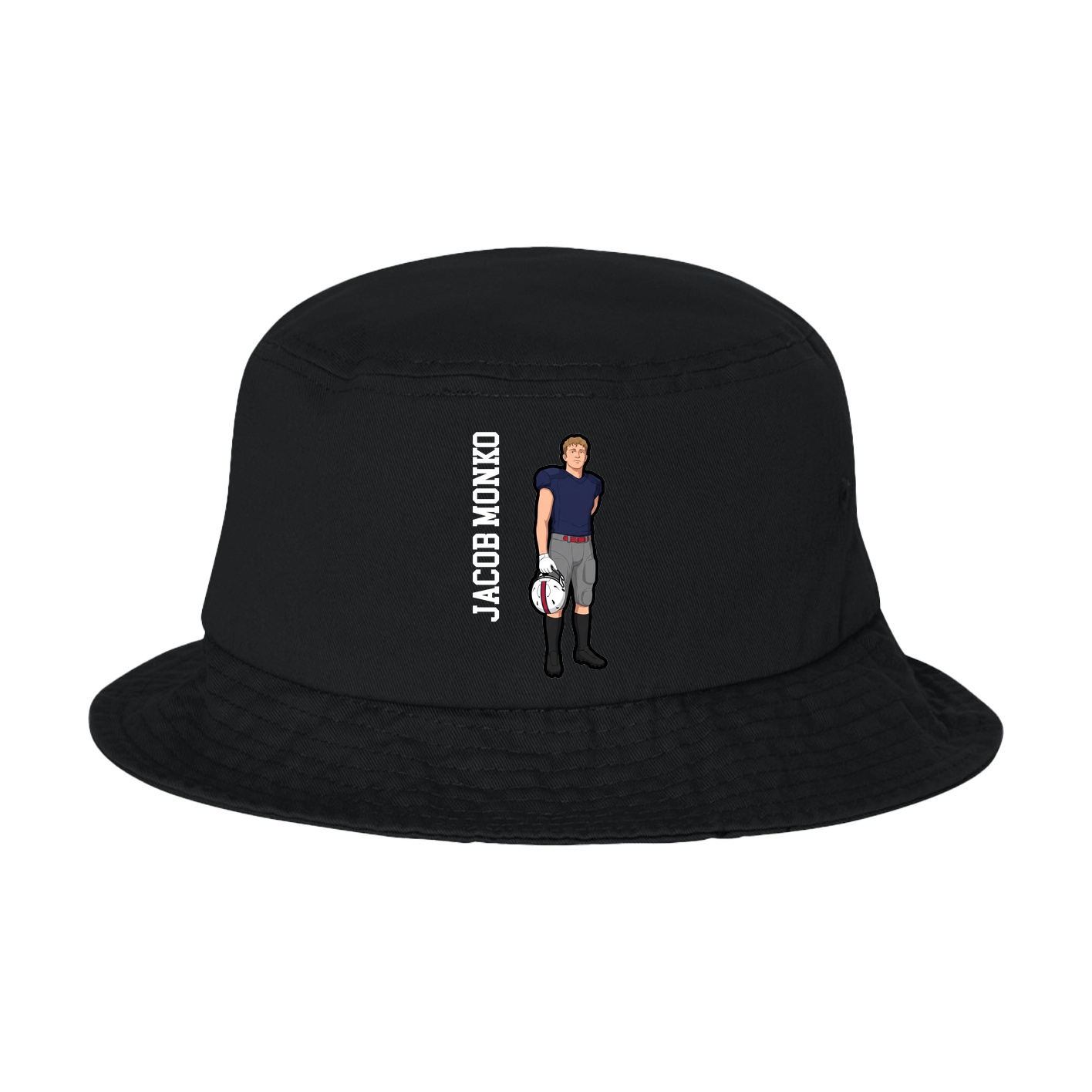 Bucket Cap — Name Vertical in Black