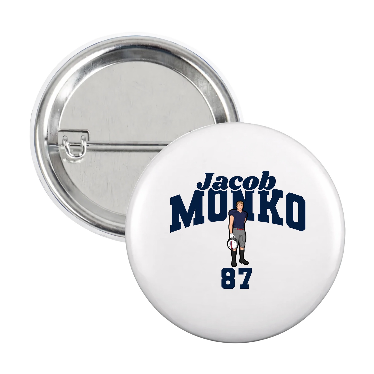 Game Day Button — Signature Arch in White