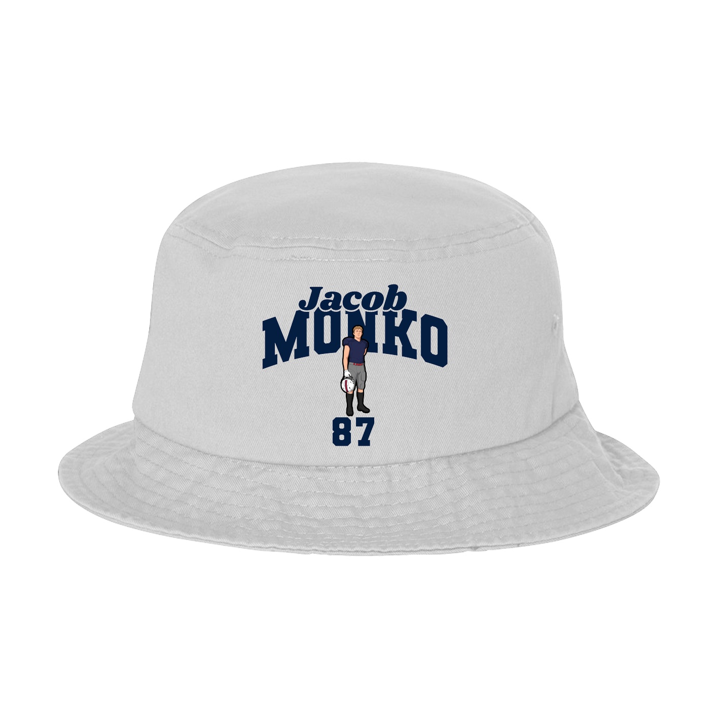 Bucket Cap — Signature Arch in White