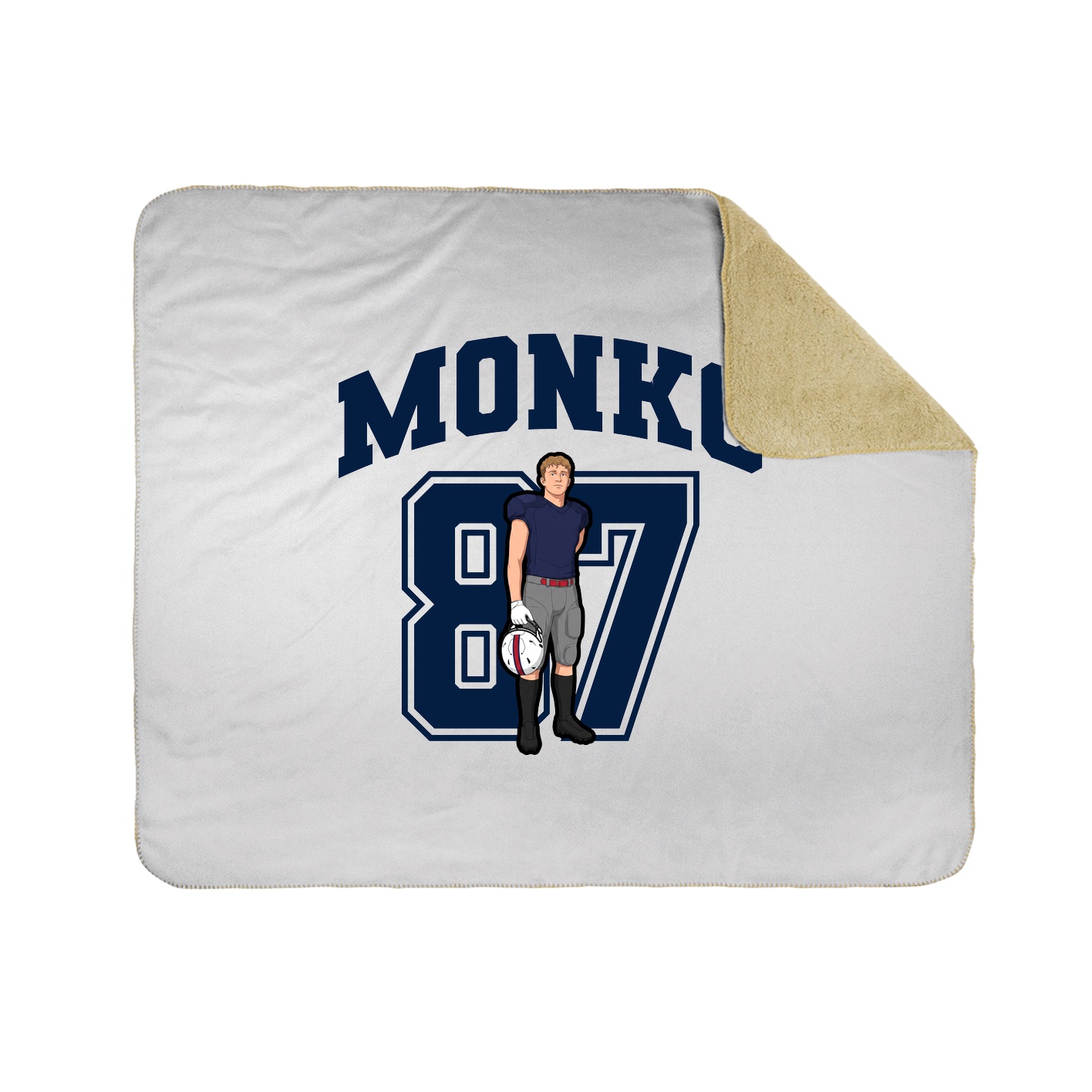 Throw Blanket — Number in White