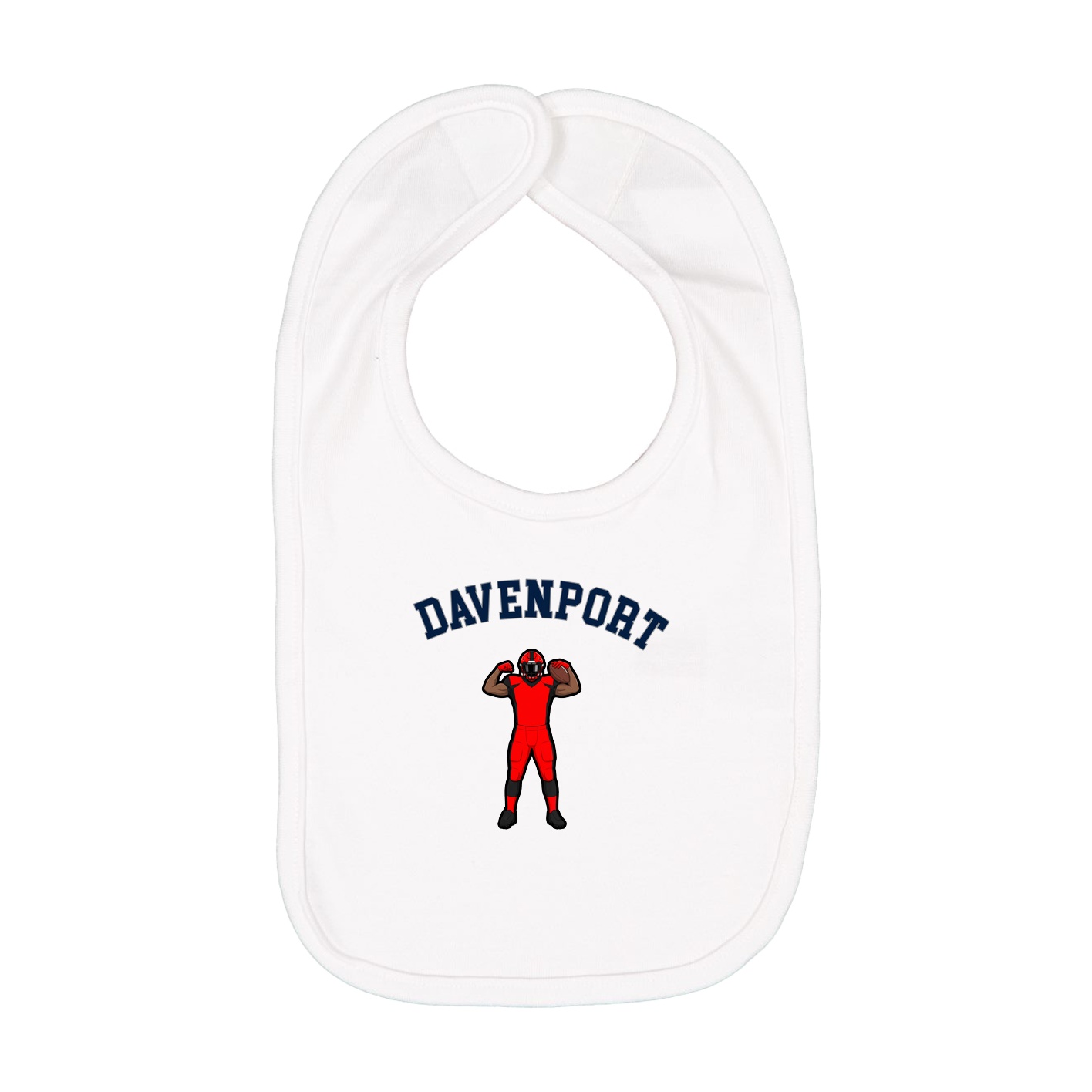 Infant Bib — Shirsey Arch in White