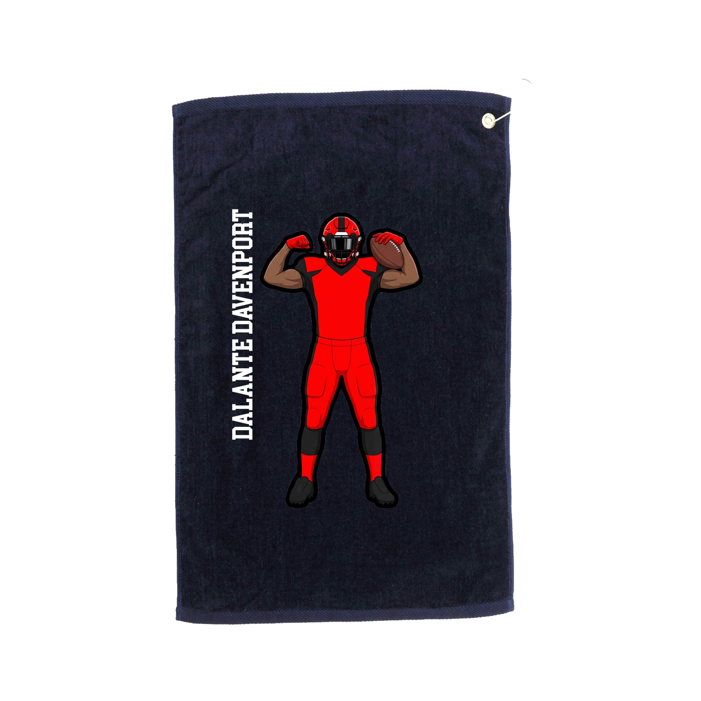 Golf Towel — Name Vertical in Navy