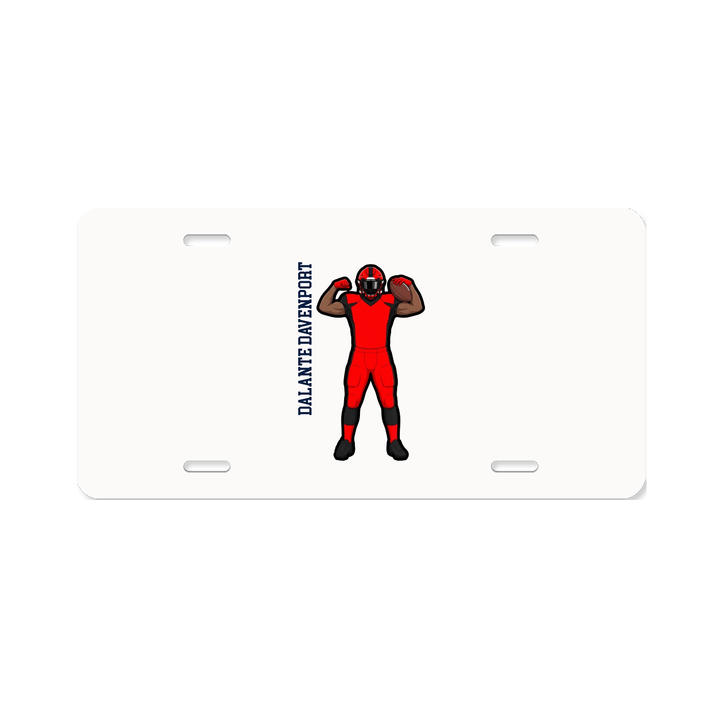 License Plate — Name Vertical in Classic
