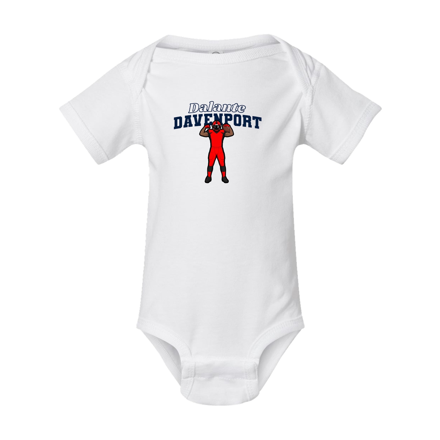 Baby Onesie — Name Arch in White