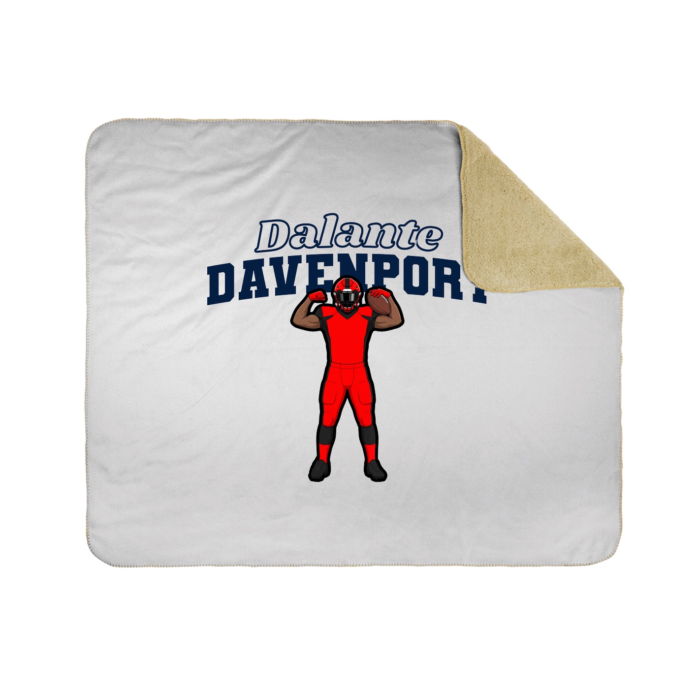Throw Blanket — Name Arch in White