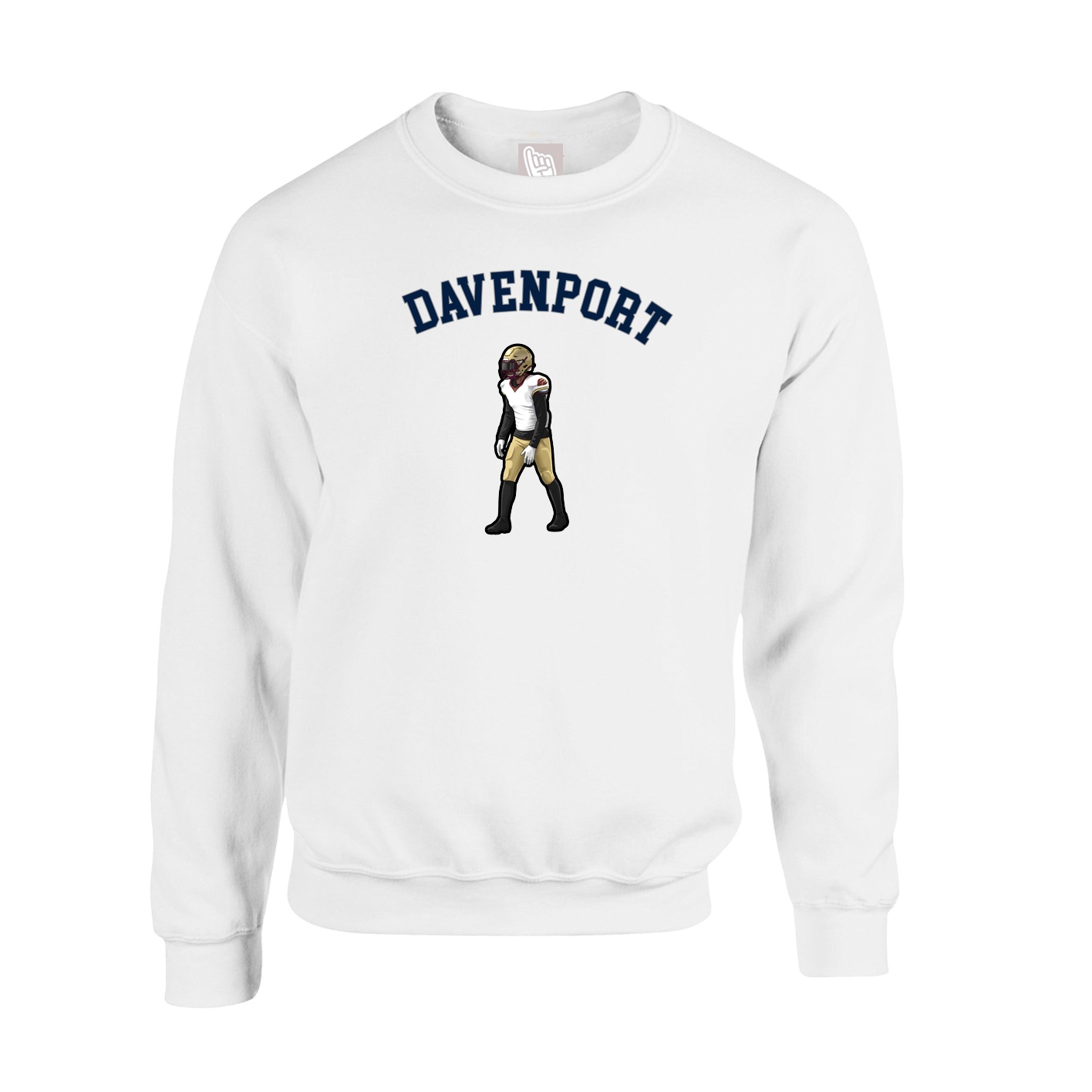 Fleece Crew — Shirsey Arch in White