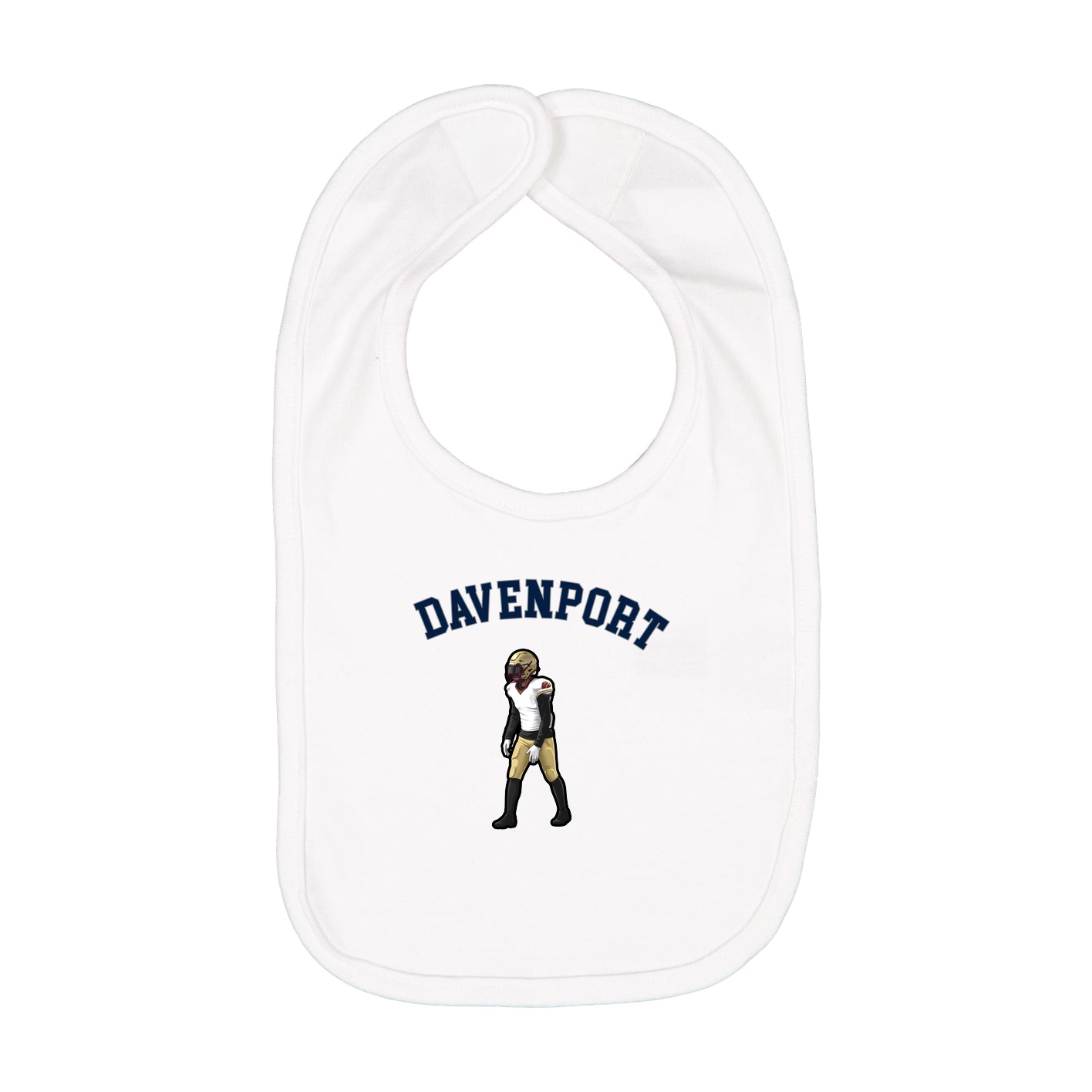 Infant Bib — Shirsey Arch in White