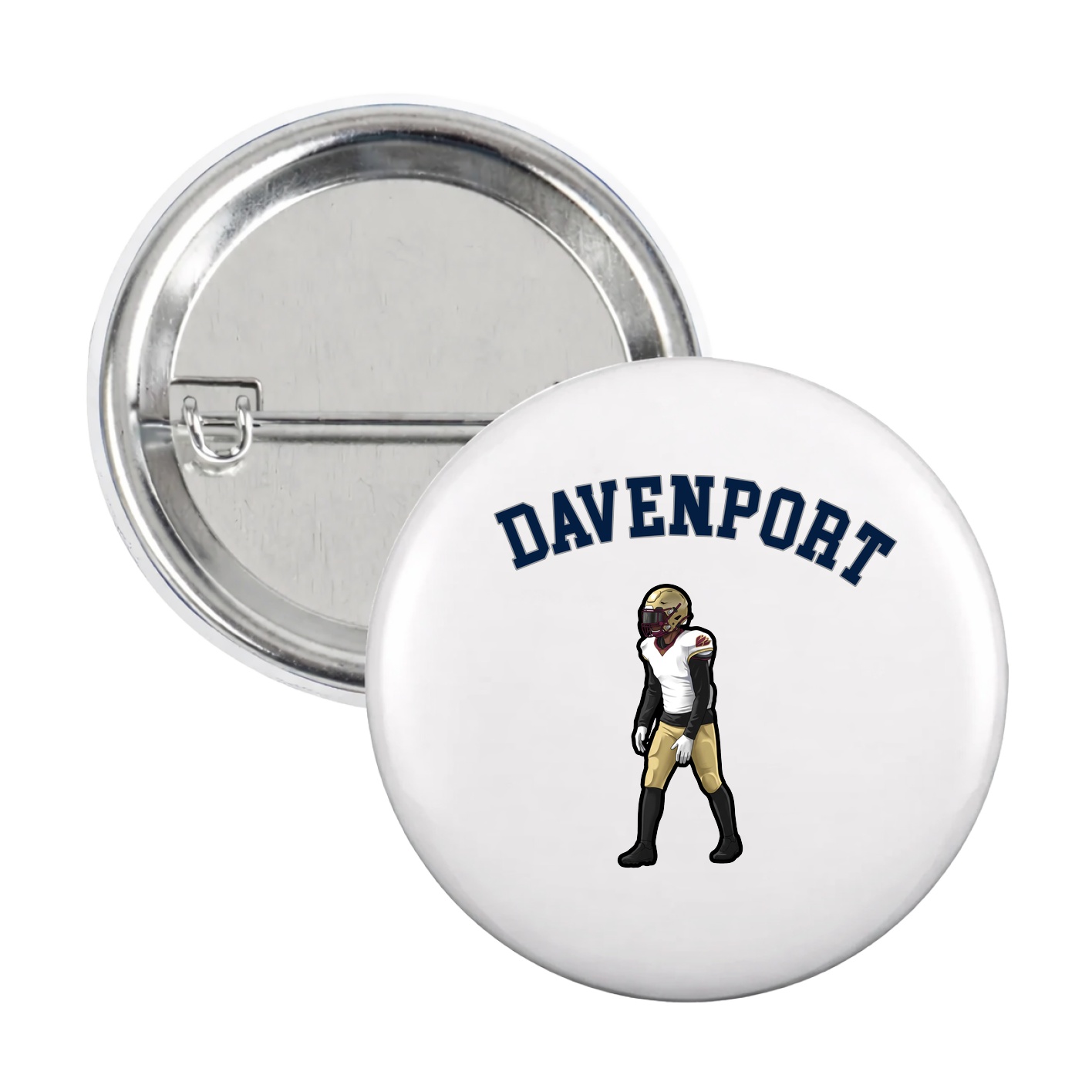 Game Day Button — Shirsey Arch in White