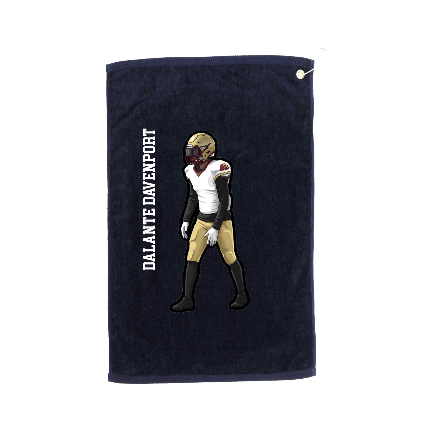 Golf Towel — Name Vertical in Navy