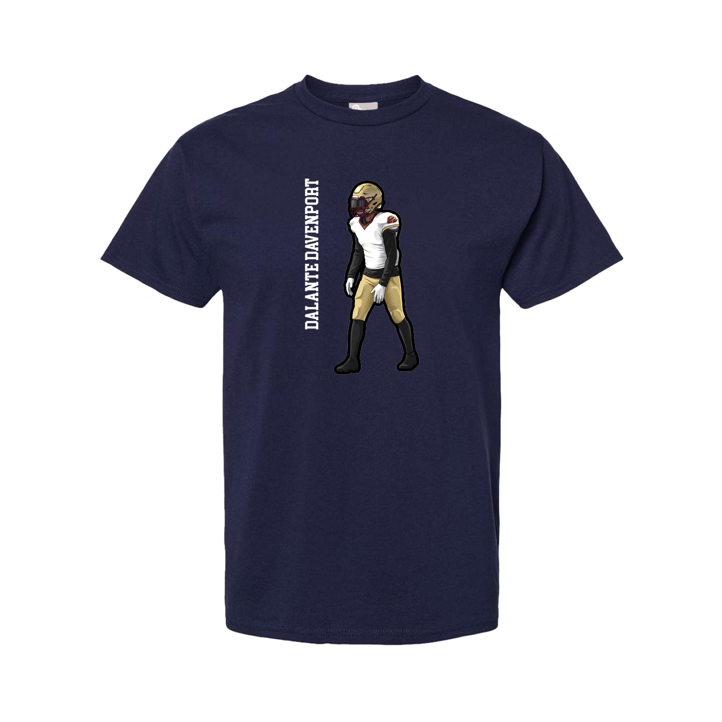 Tee — Name Vertical in Navy