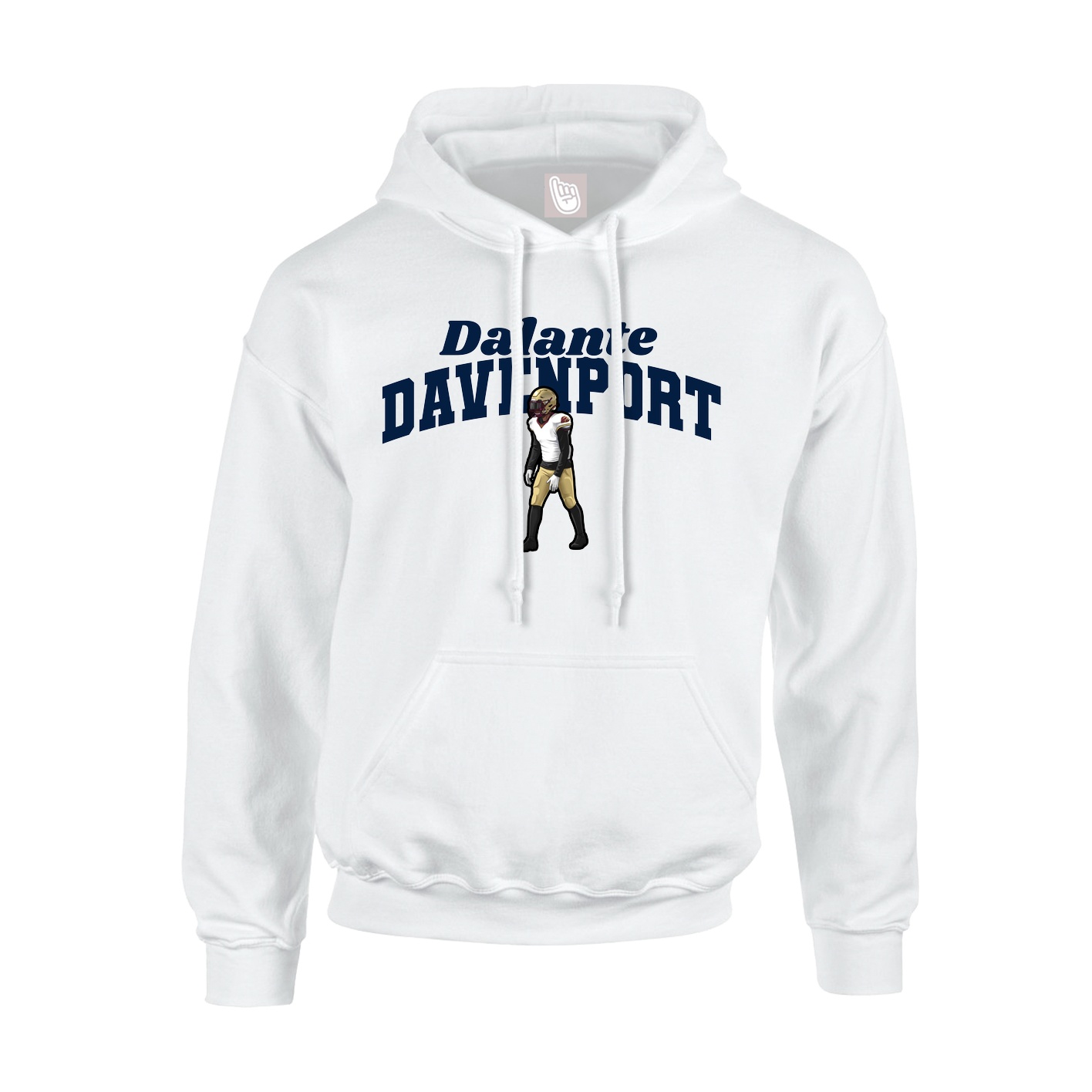 Youth Hoodie — Signature Arch in White