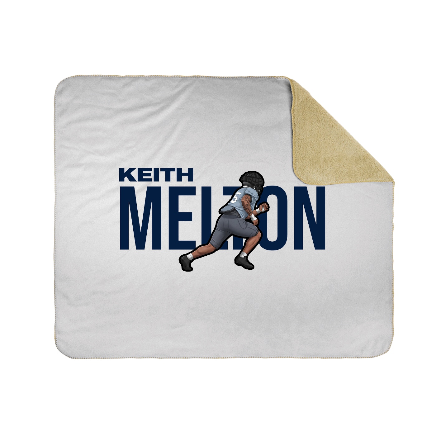 Throw Blanket — Player Name in White