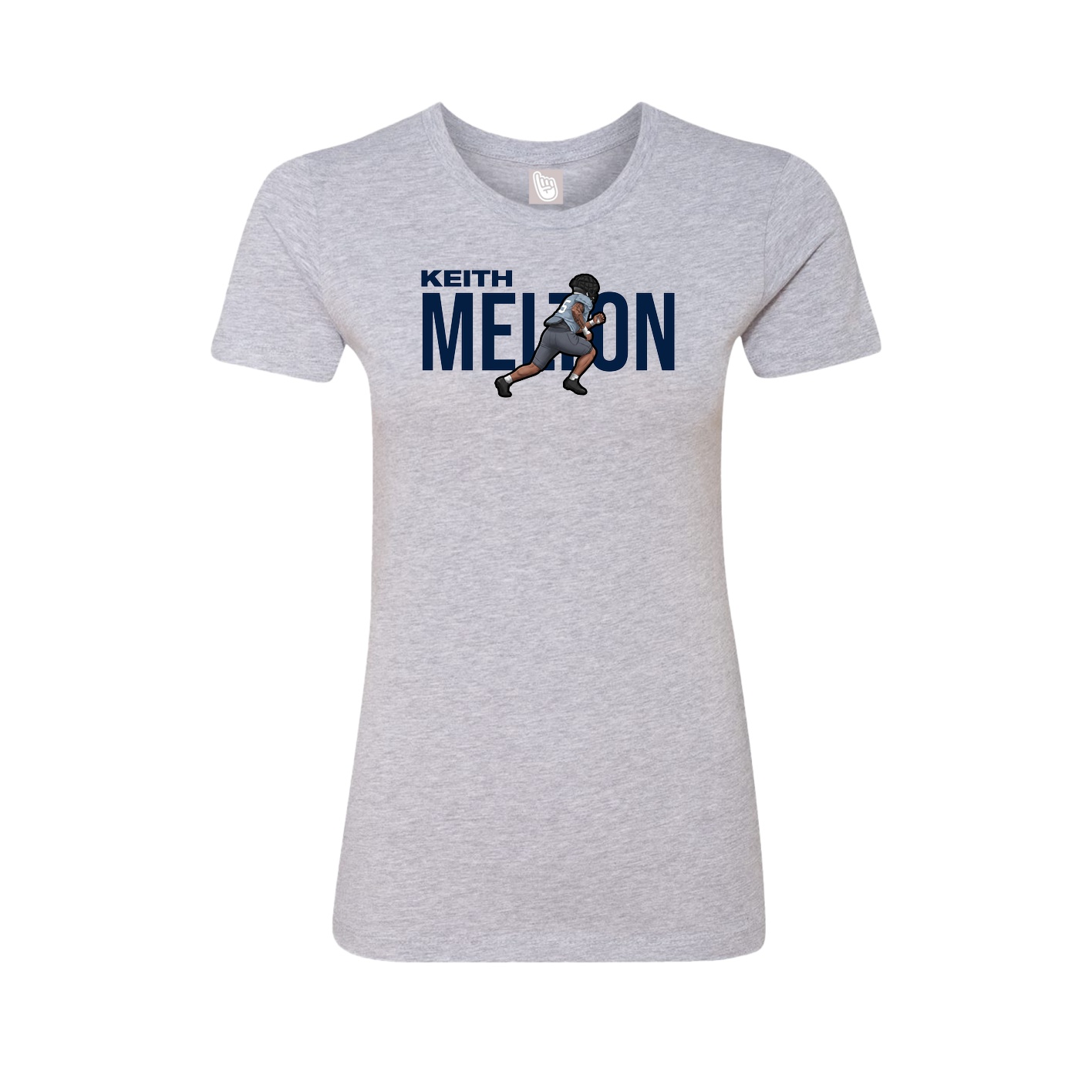 Fitted Women's Tee — Player Name in Grey
