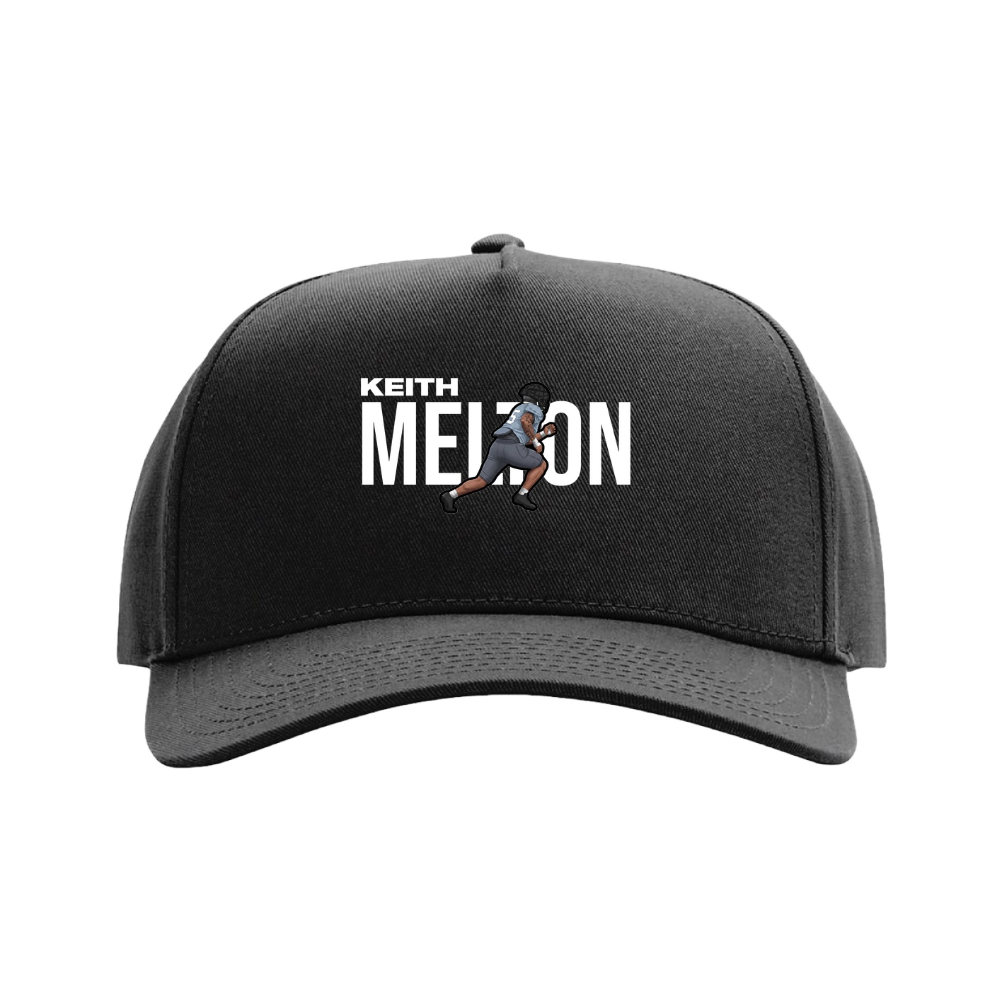 Full Fabric Five-Panel Champ Cap — Player Name in Black