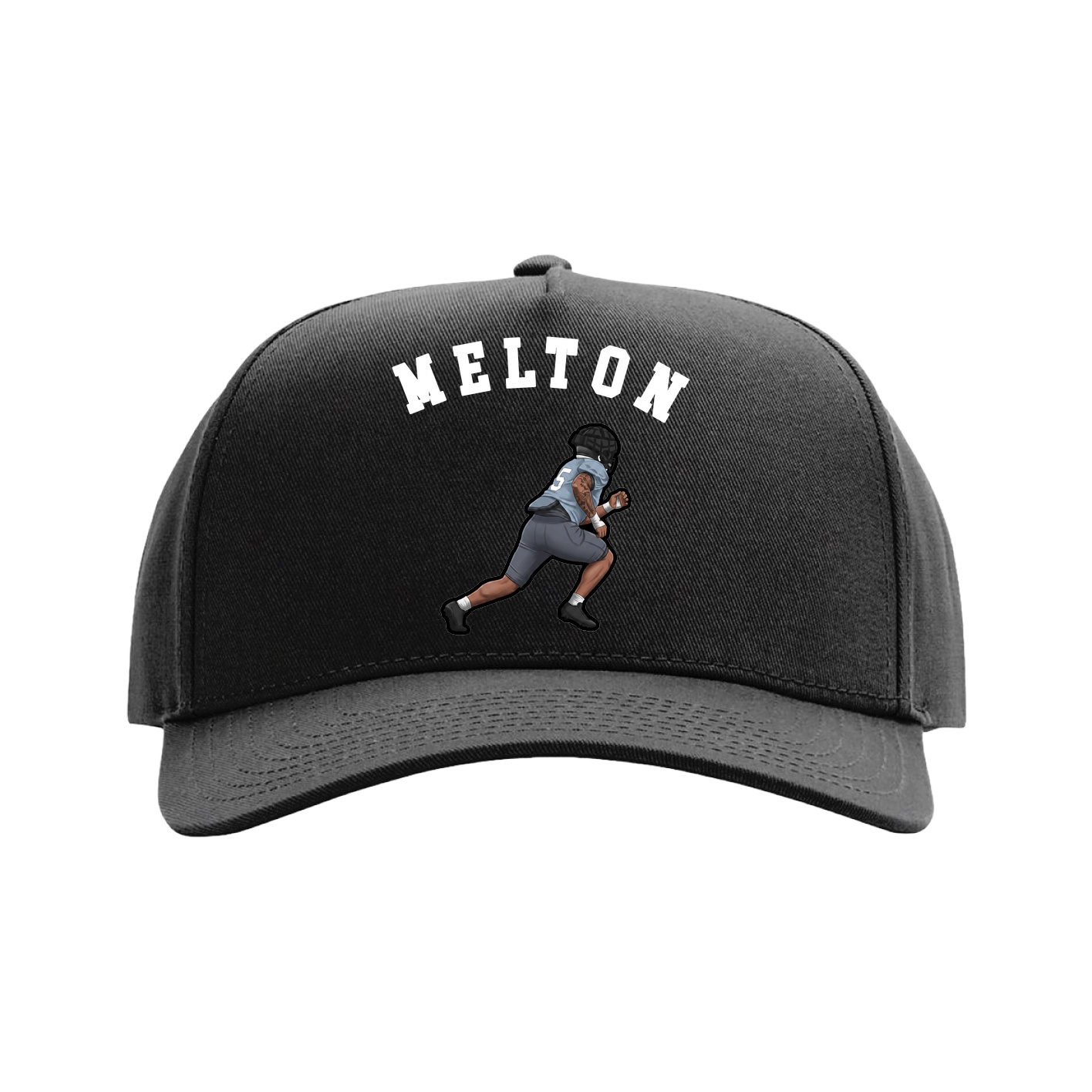 Full Fabric Five-Panel Champ Cap — Shirsey Arch in Black