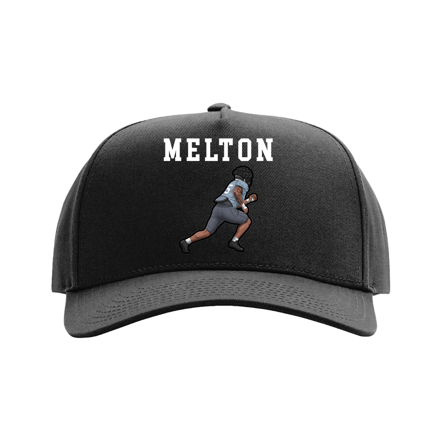 Full Fabric Five-Panel Champ Cap — Shirsey in Black