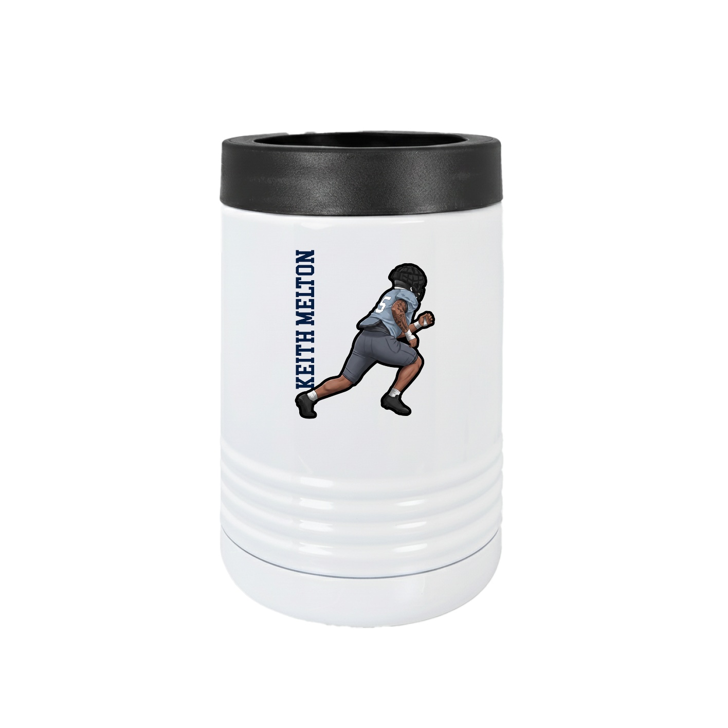 Beverage Holder — Name Vertical in White