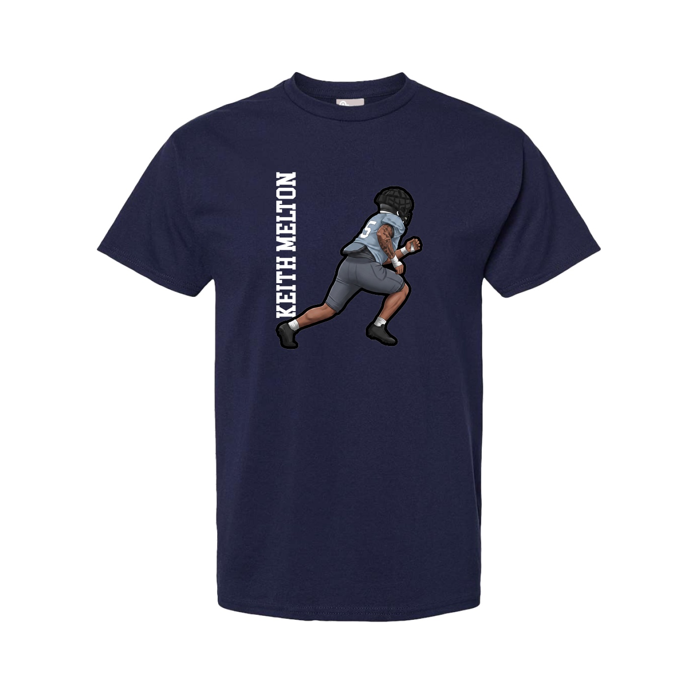 Tee — Name Vertical in Navy